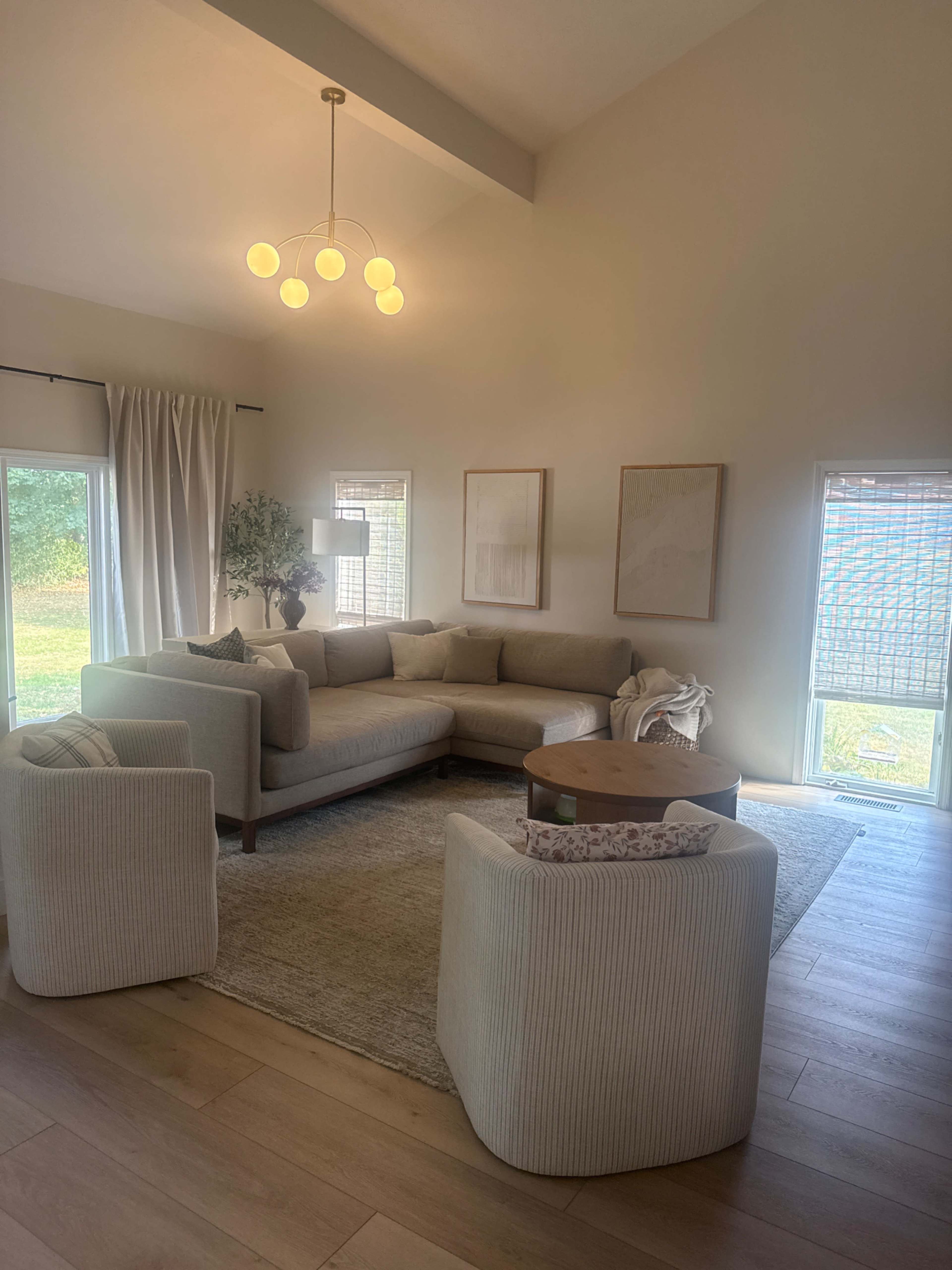 Natural Light and White Home with Barrel Sauna Image in Farmington, Farmington, NY