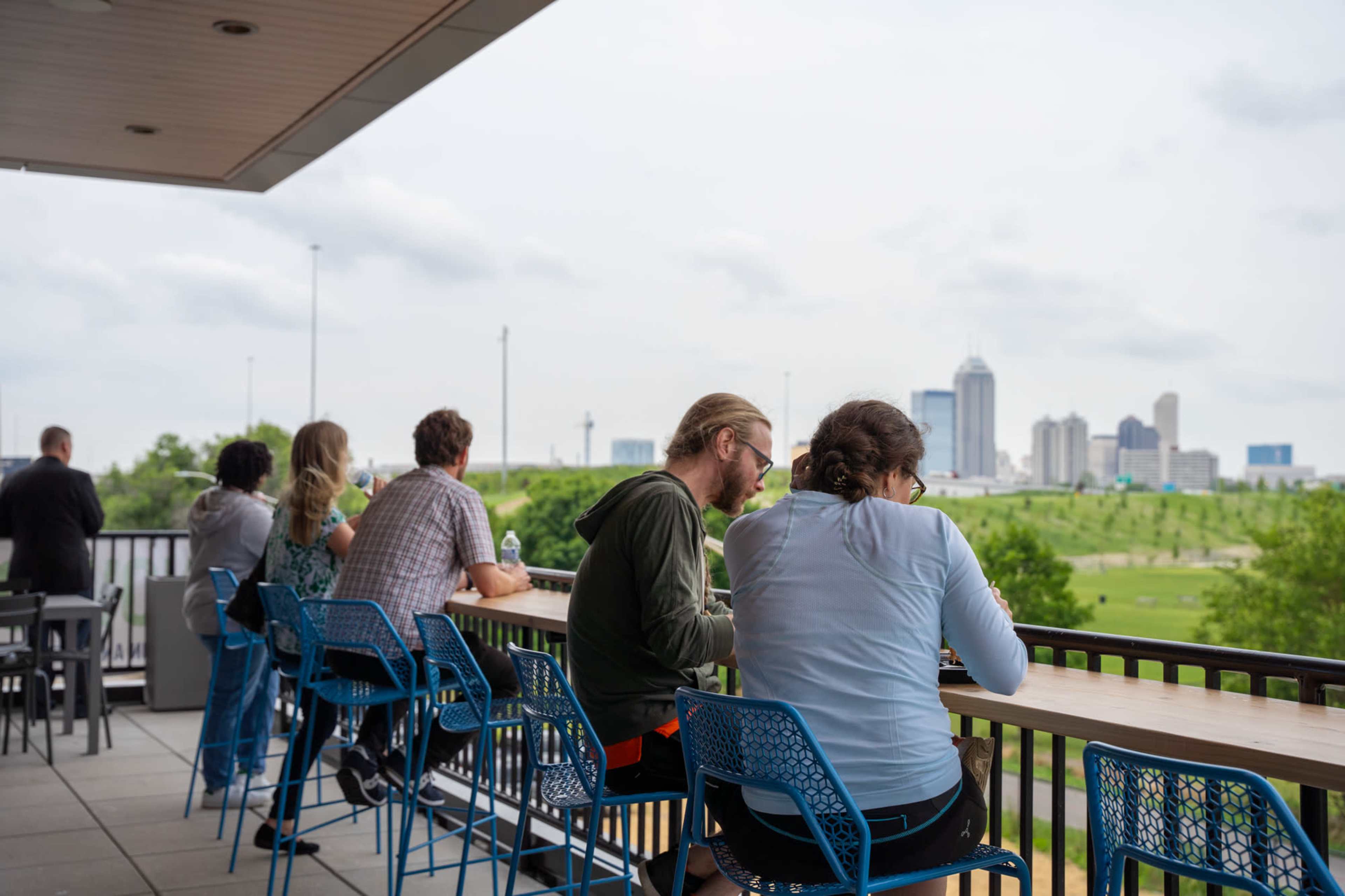Spacious Sunlit Event Space and Patio with a Skyline View Image in Hillside, Indianapolis, IN