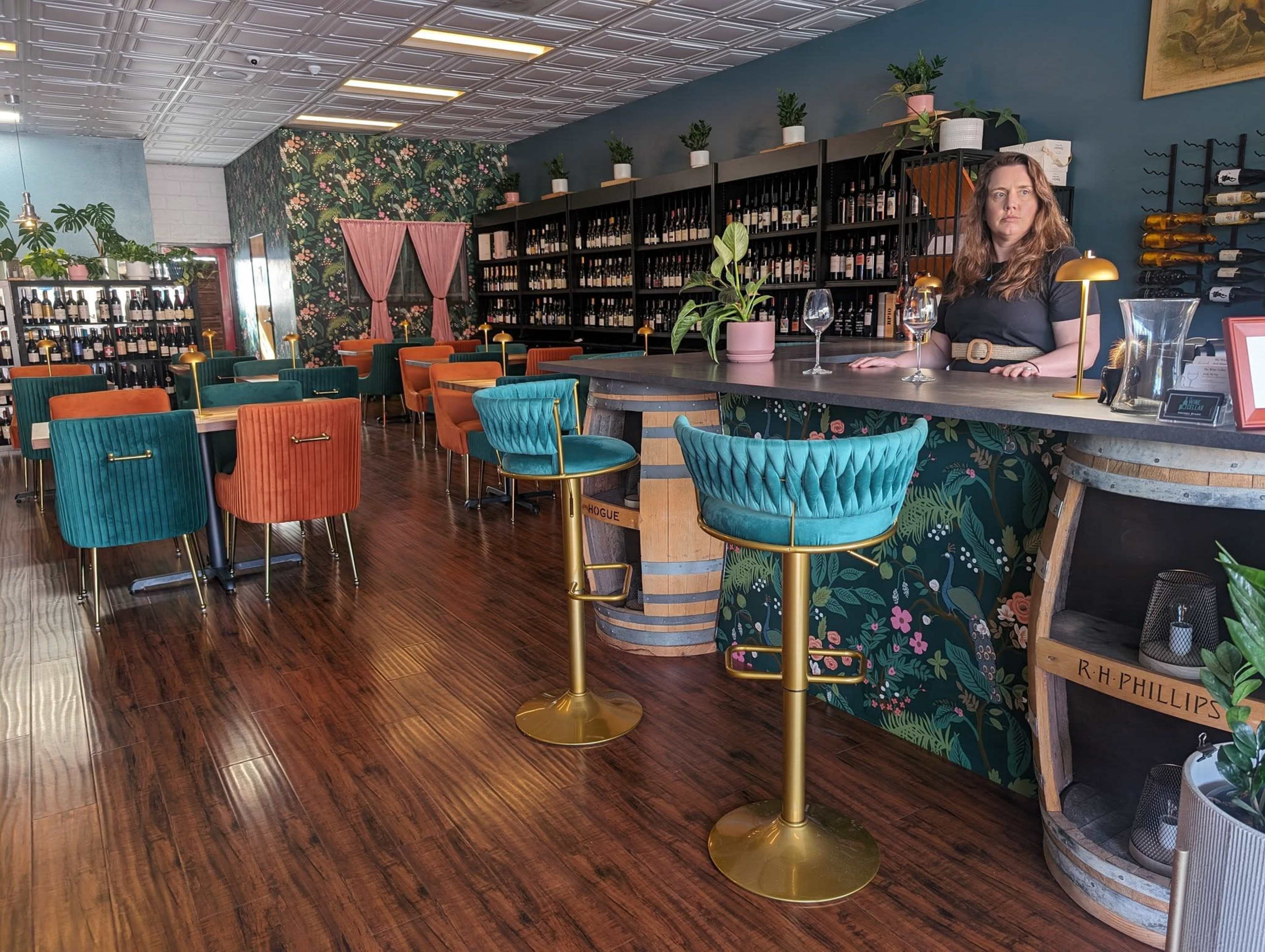 Private meeting room in wine shop with flexible seating options Image in Cedar Mill, Portland, OR