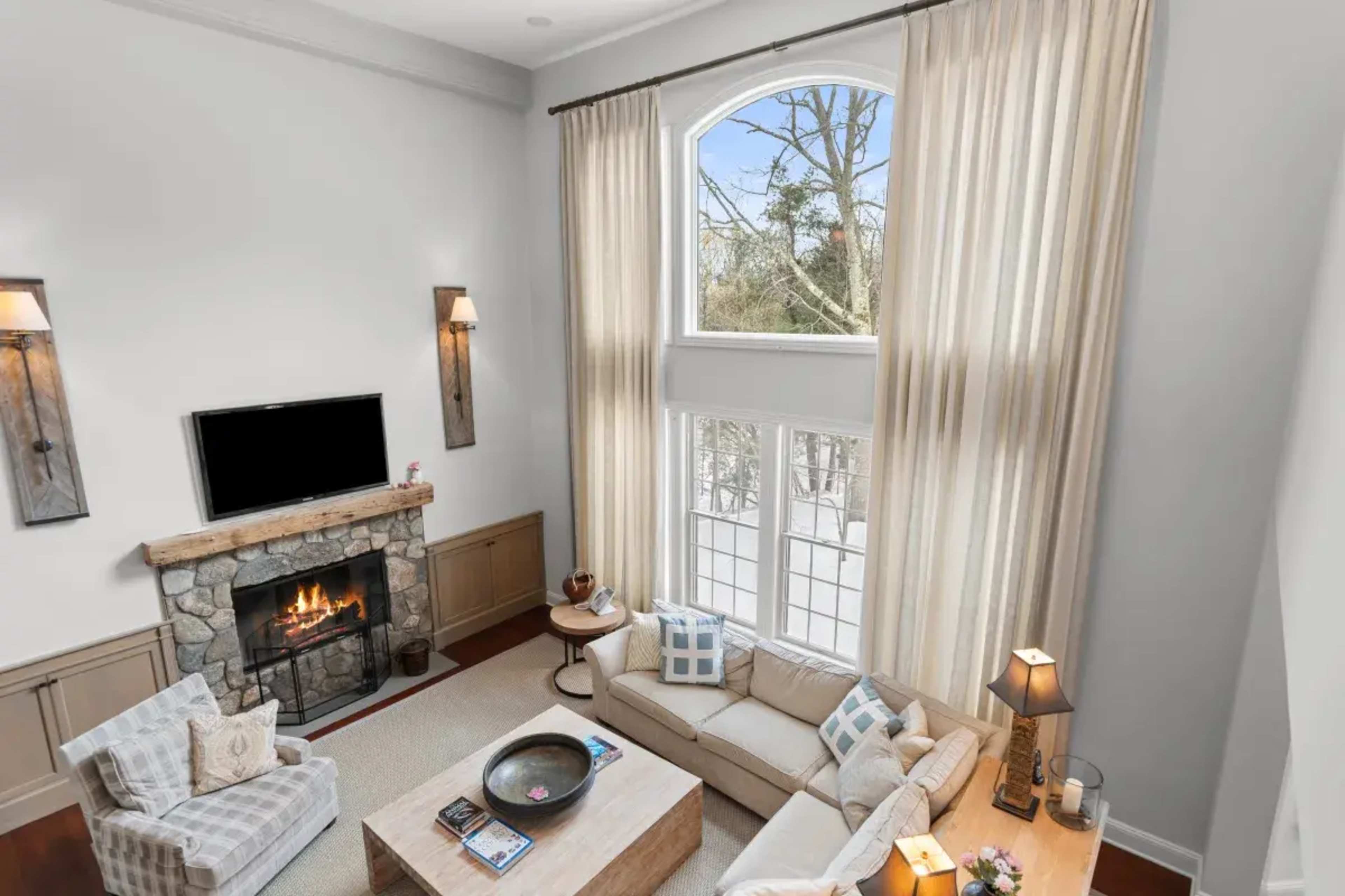 Sized house in a quiet neighborhood with atrium. Beautiful enough as TV shows props. Image in Purchase, Purchase, NY