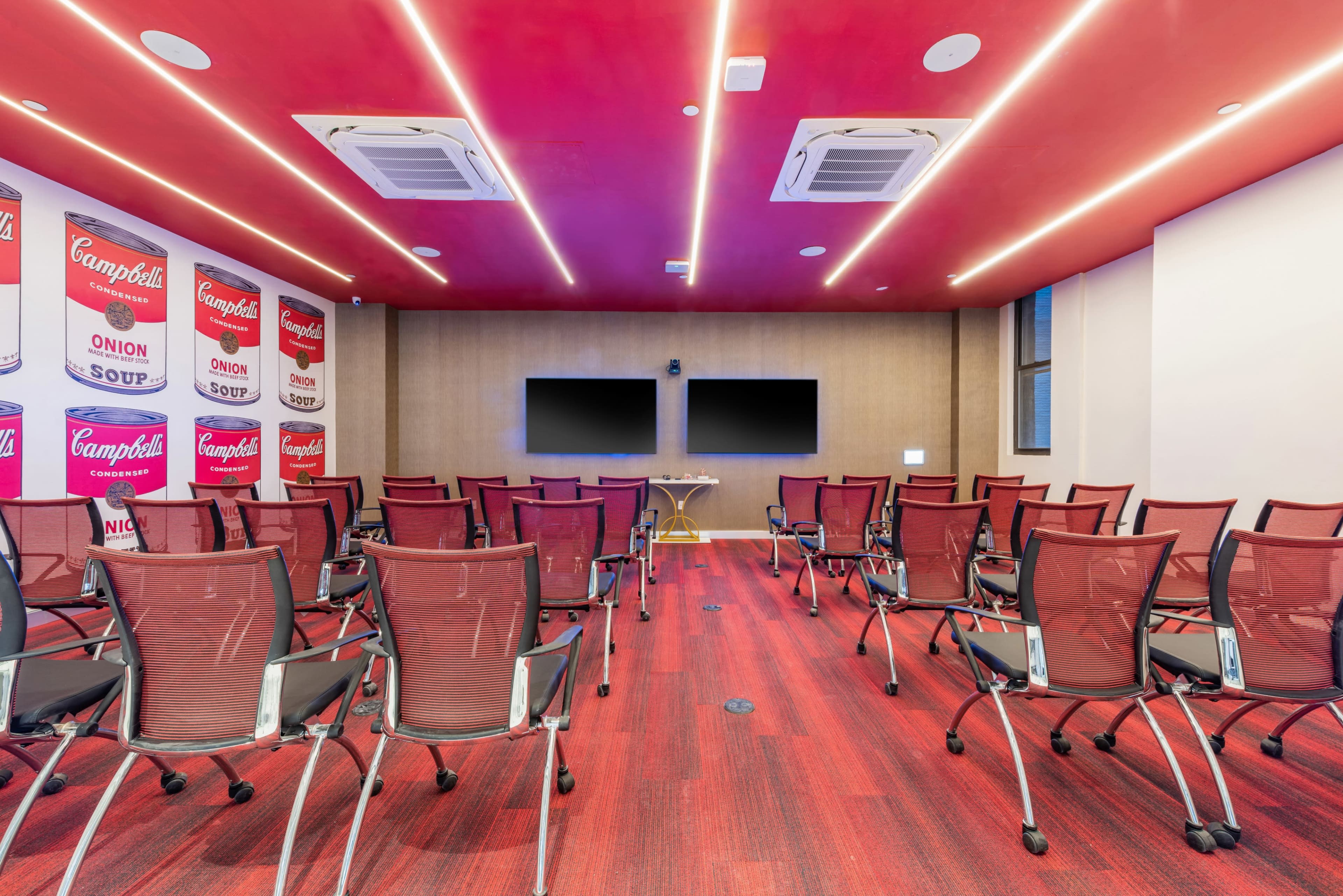 Warhol- Huge Meeting Room Space Column Free-Great Team Room Space - Windowed-All AV comes with the Venue-Kitchen Phone Booth and Lounge on Site Image in Midtown Manhattan, New York, NY