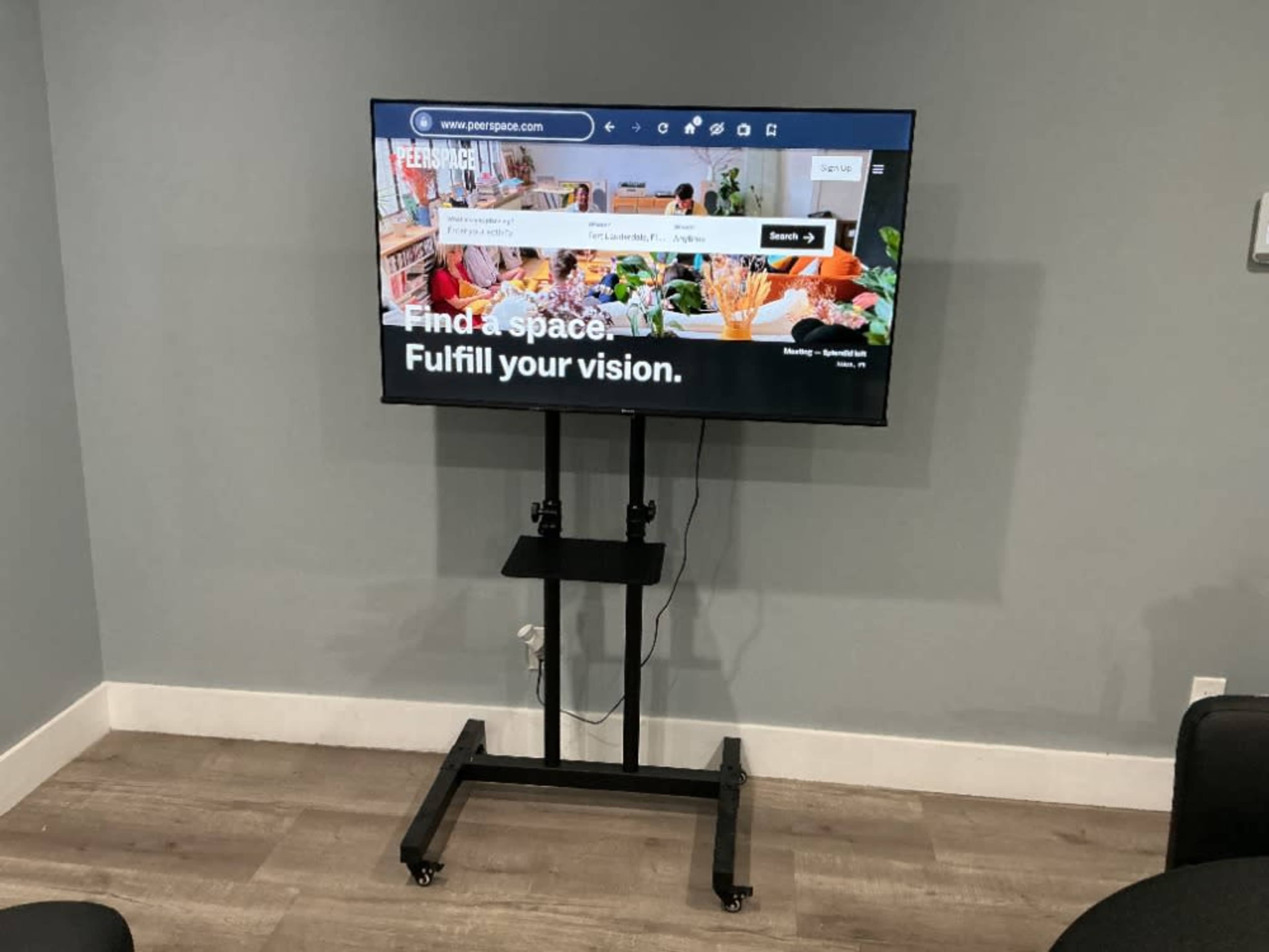 TV with remote and HDMI cable