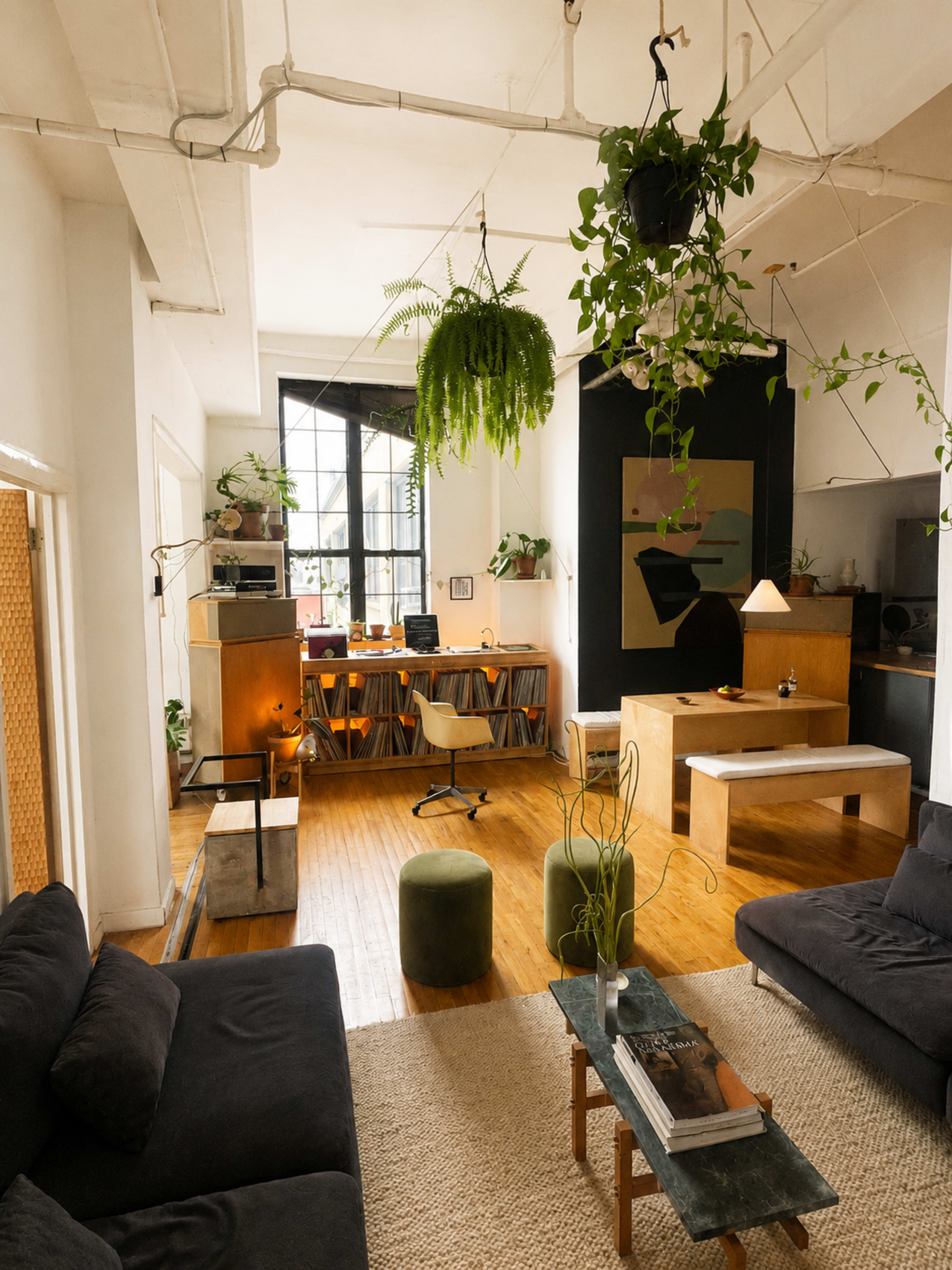 Brooklyn loft with Skyline view, Tropical plants and Outdoor terrace Image in Bedford-Stuyvesant, New York, NY