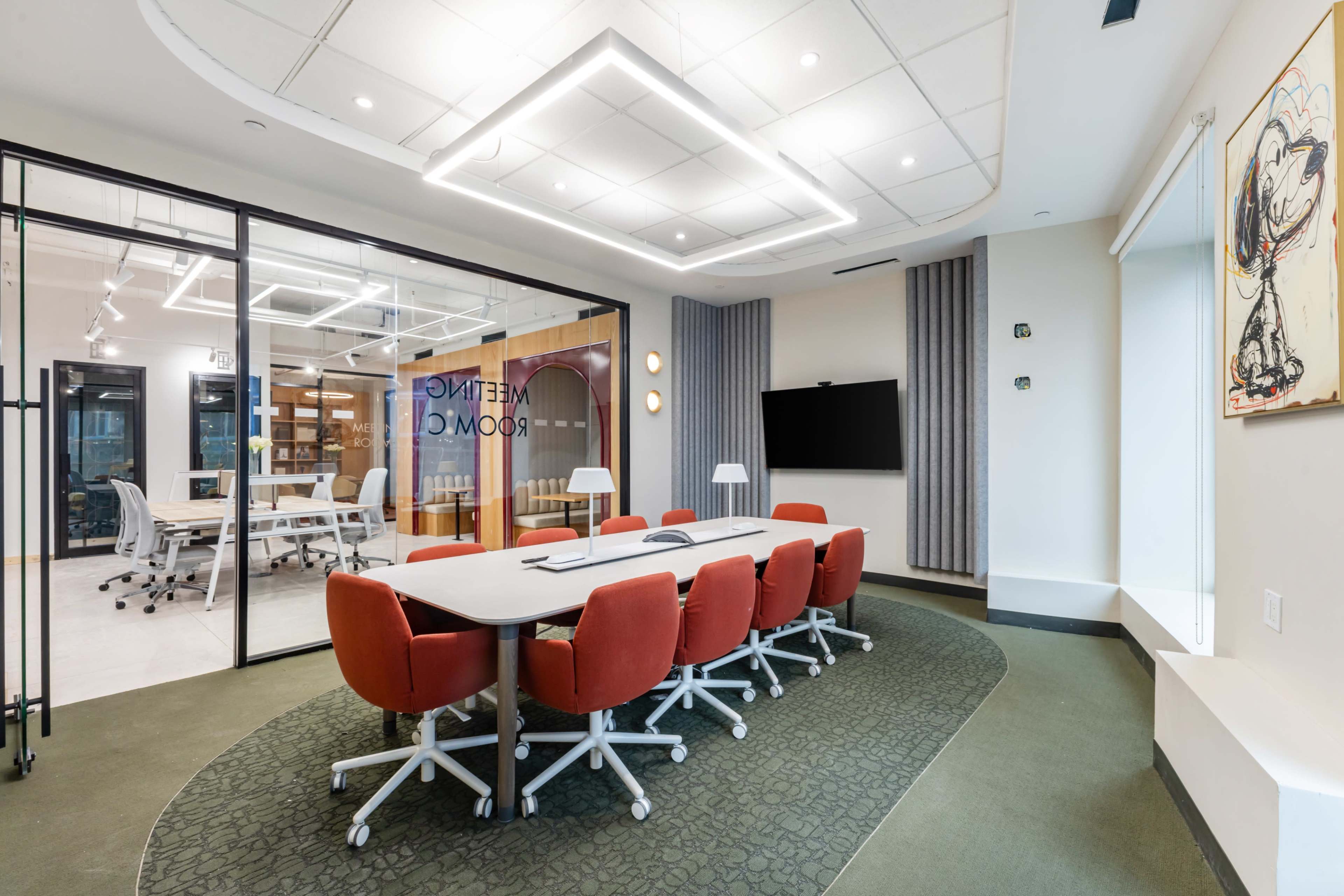 Double Windowed Floor To Ceiling Window-Meeting Room C in Downtown Brooklyn-AV and Wifi All included Image in Fort Greene, brooklyn, NY