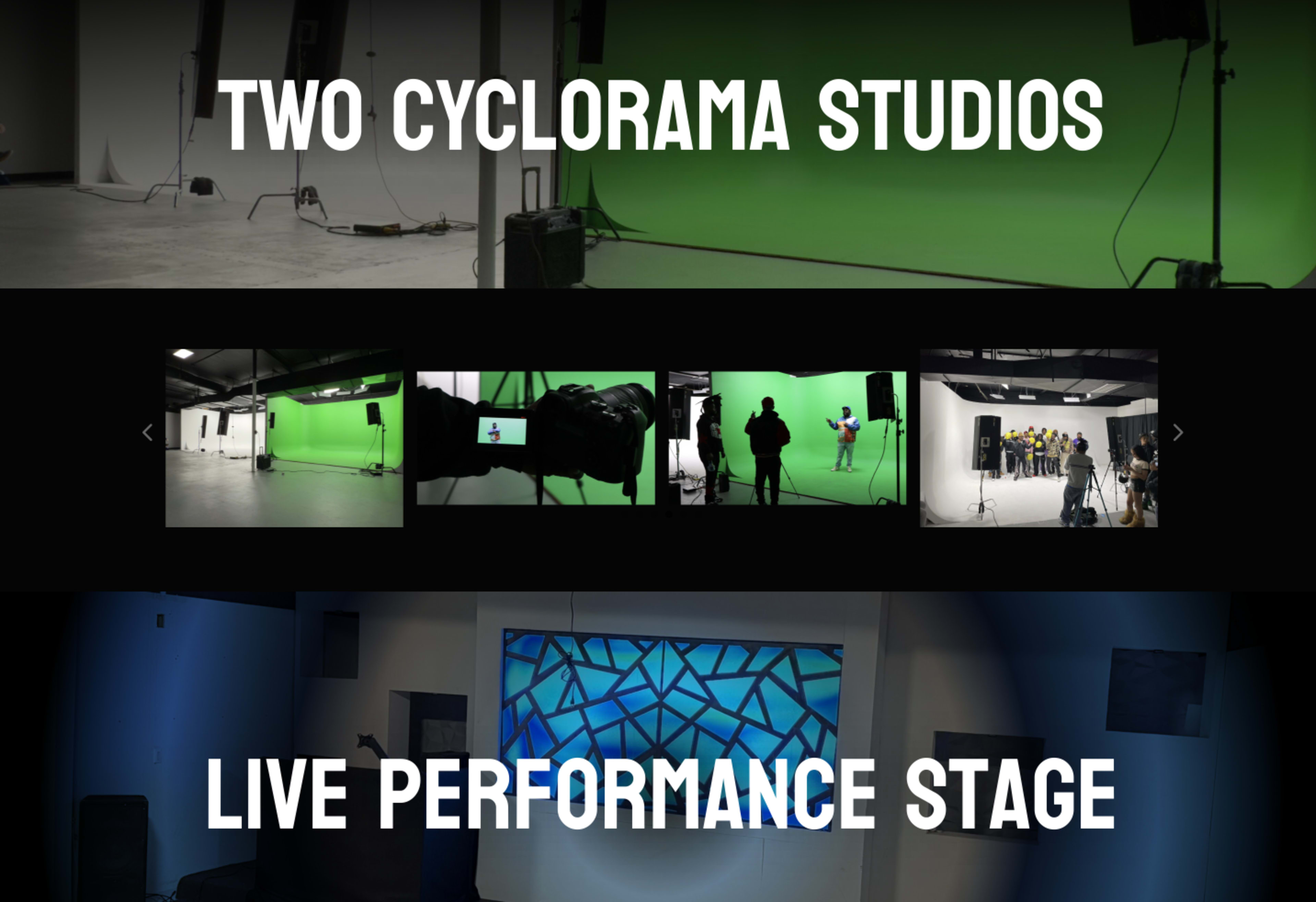 White and Green Screen Cyc Wall Studios Image in Winston-Salem, Winston-Salem, NC