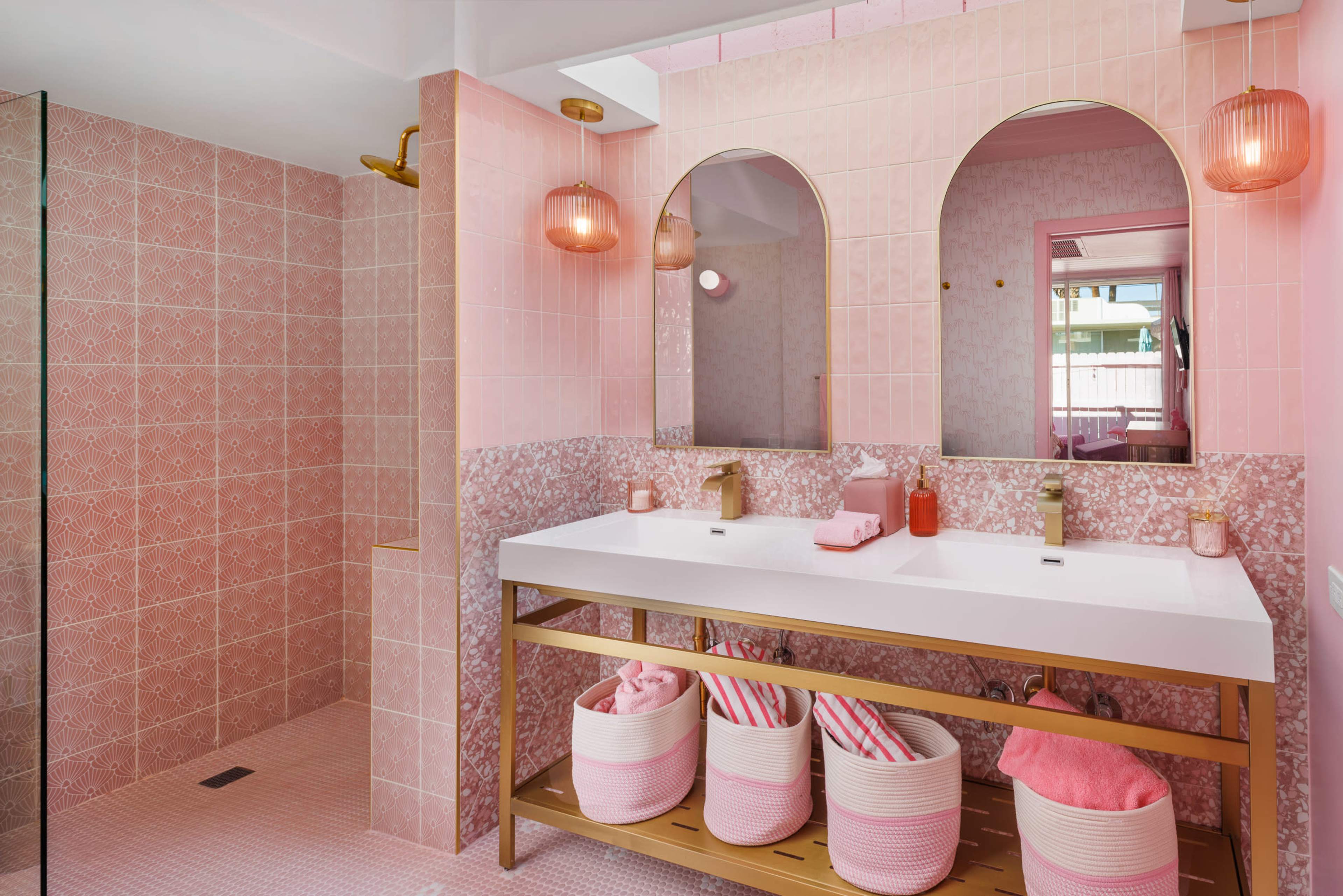 Mid Century Pink Paradise in Historic Ocotillo Lodge, Palm Springs Image in Palm Springs, Palm Springs, CA