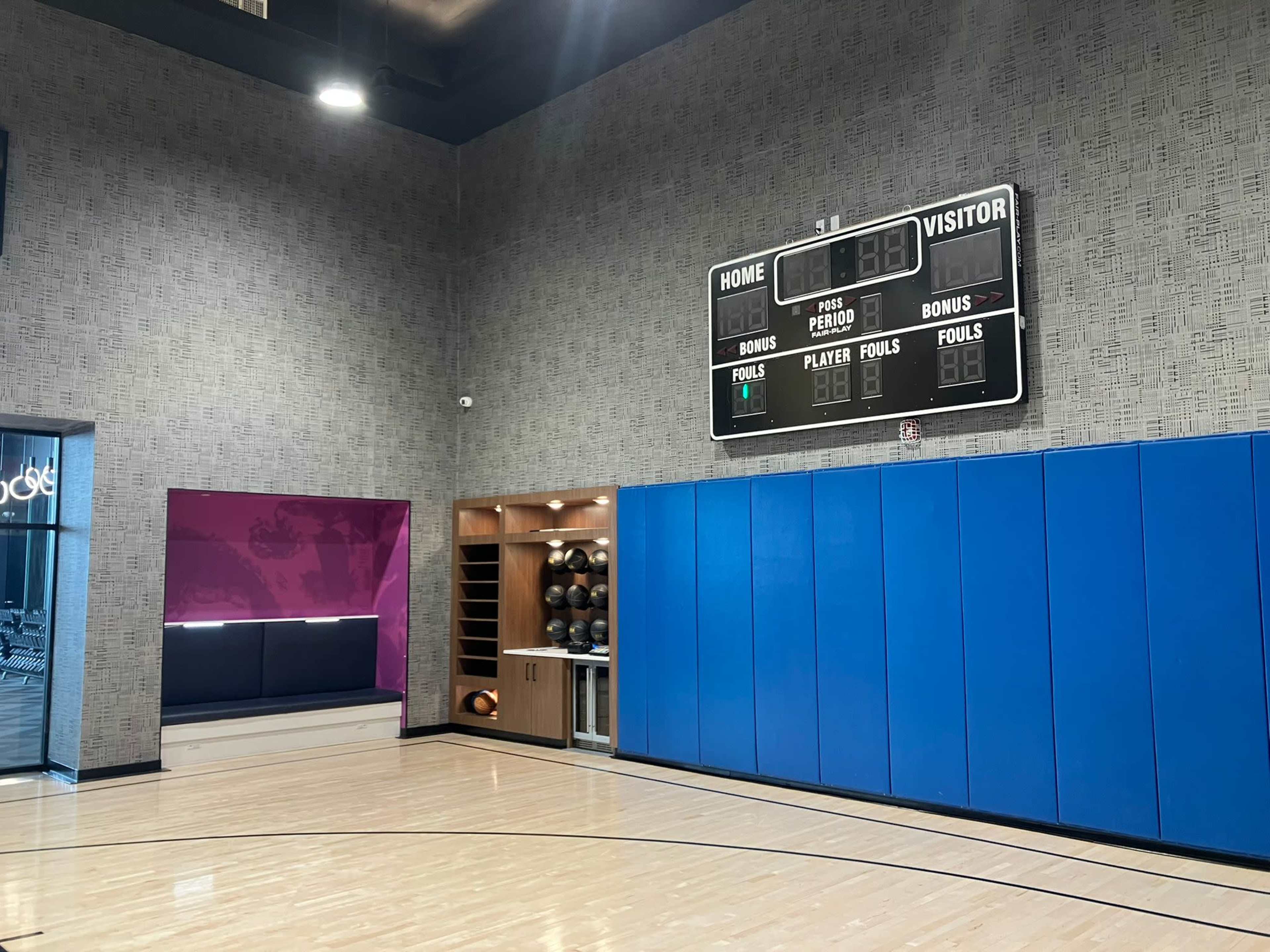 Halfcourt Basketball Gym at Luxury Apartment Rooftop Image in Clayton Township, St. Louis, MO