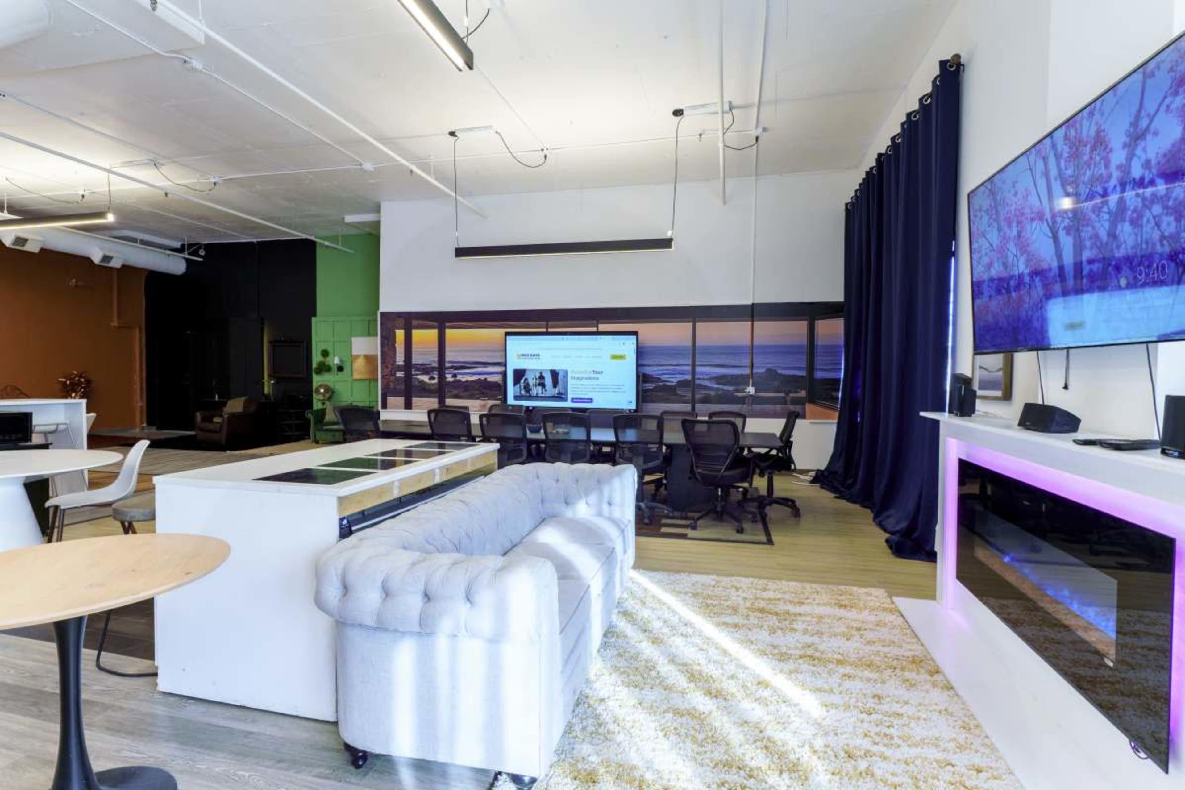 2,000 Square foot Event space, with studio sets, multiple tables, seating for 50+ Image in Hawthorne, Minneapolis, MN