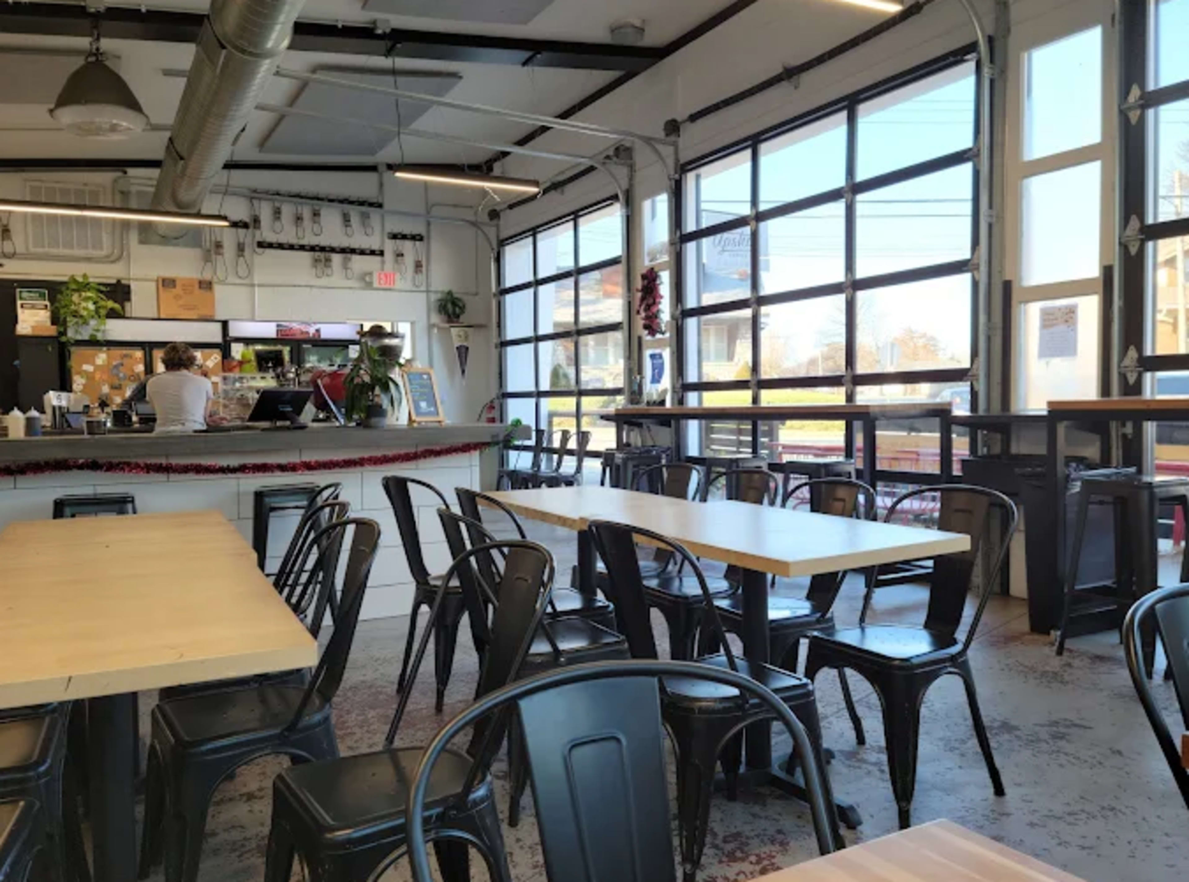 Mid century modern coffee shop in a converted service station near Lindenwood University Image in , St charles, MO
