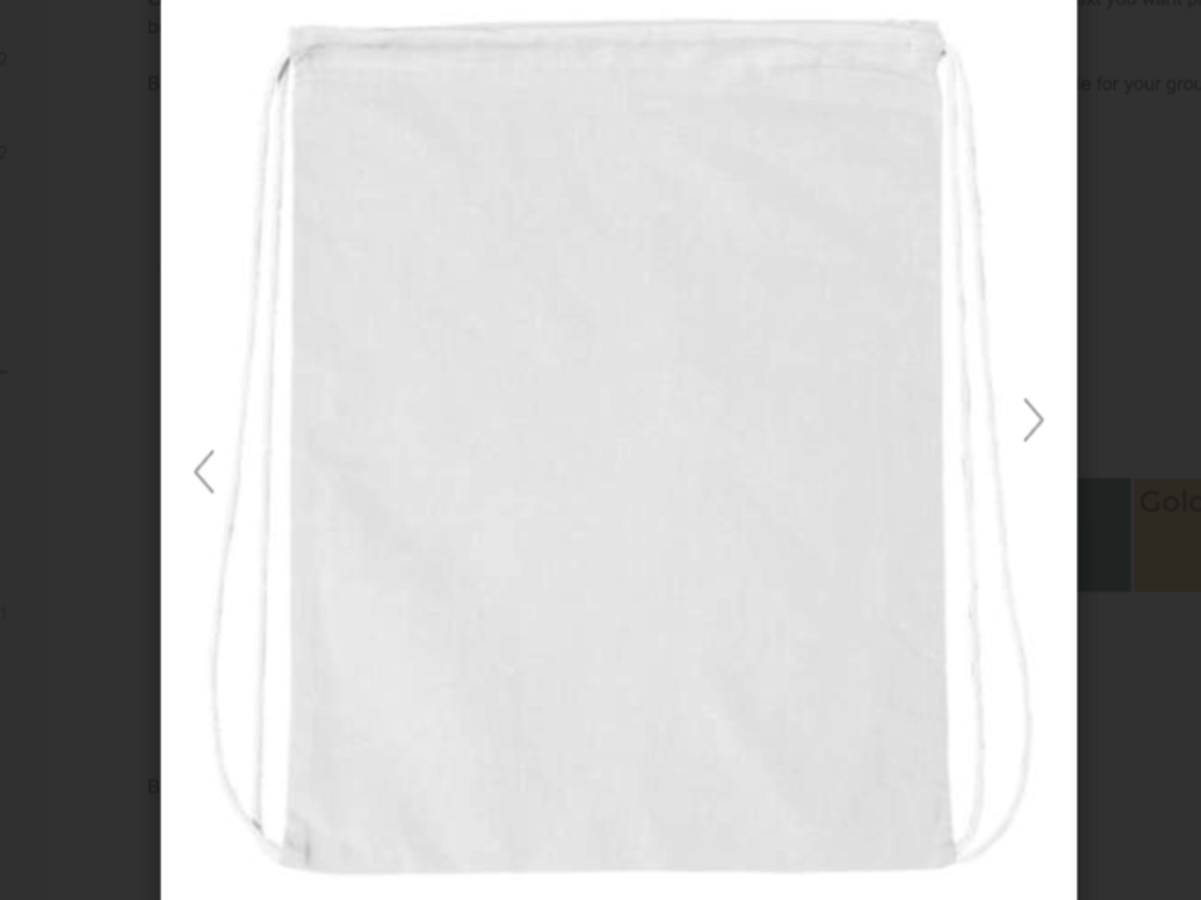 Bag printing (drawstring or tote)