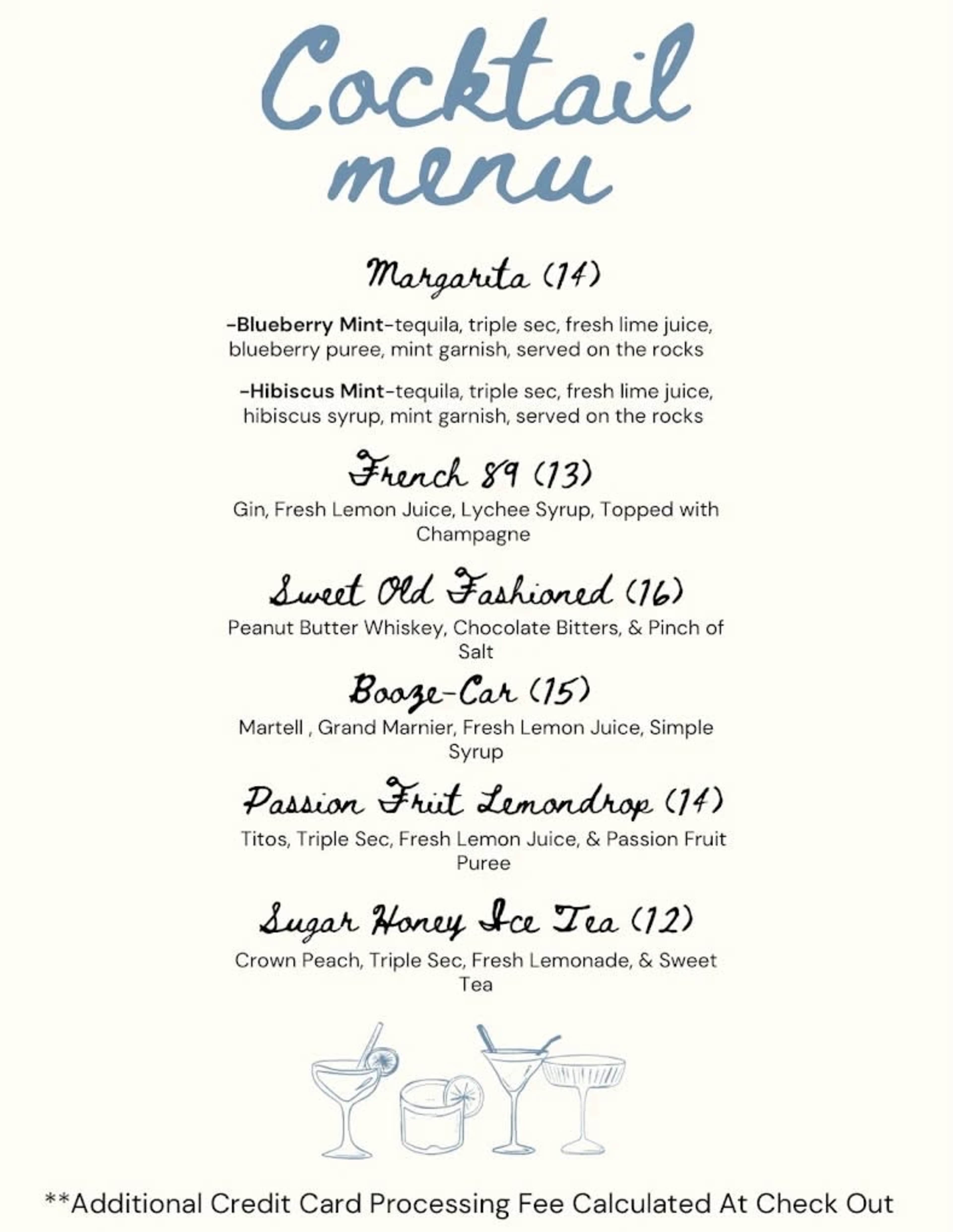 Menu offerings
