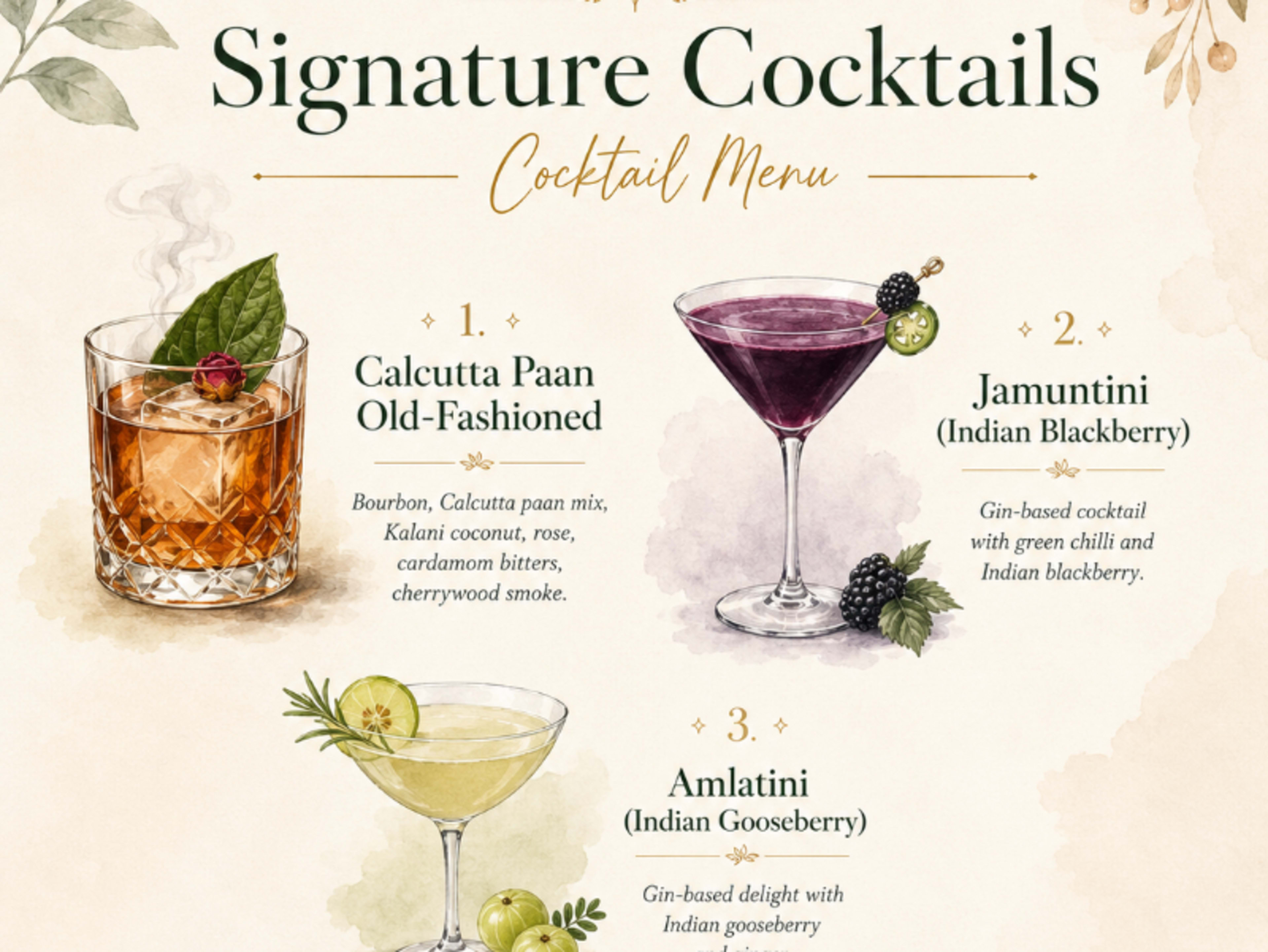 Cocktail Menu
