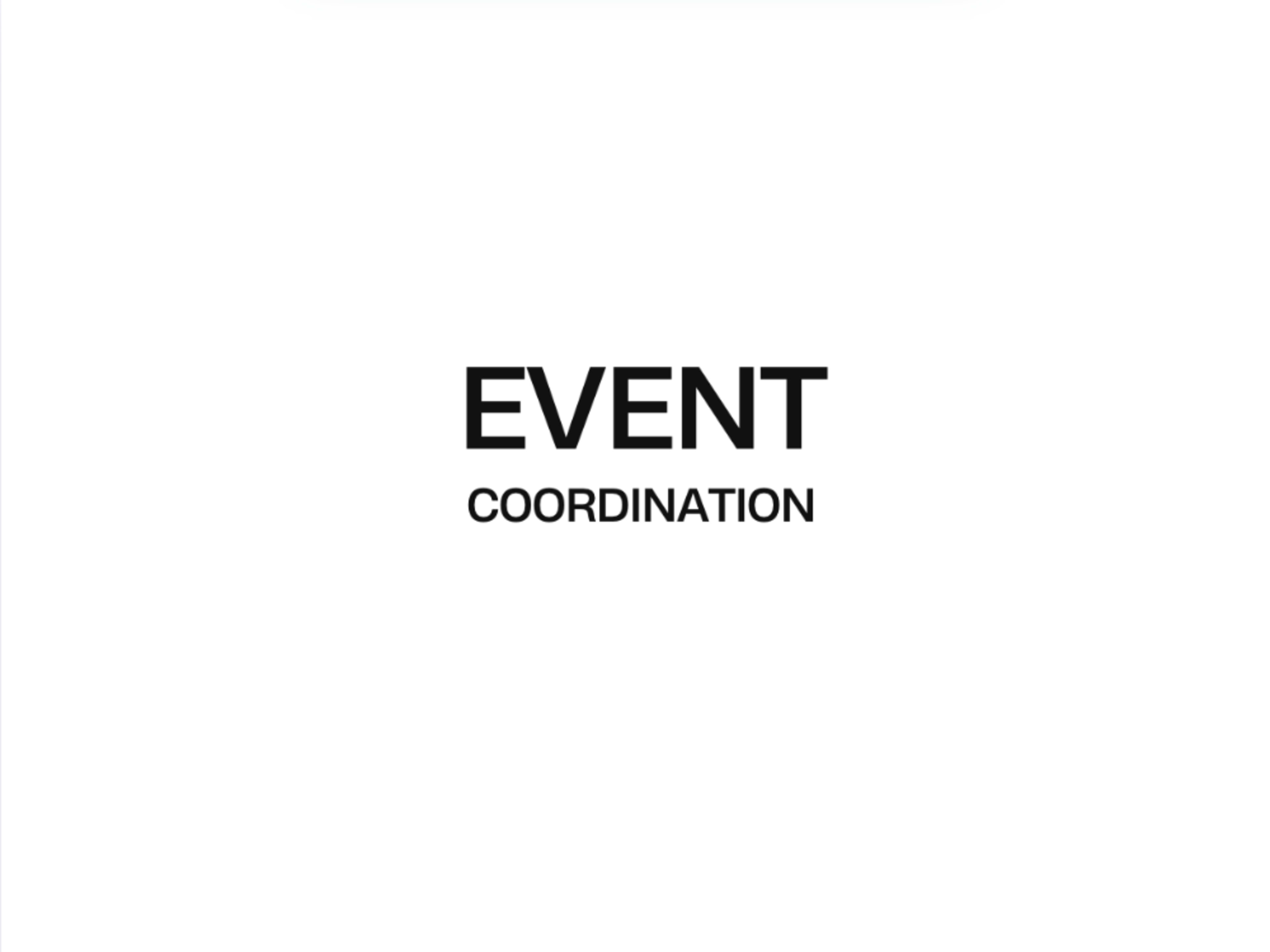 Event Coordination