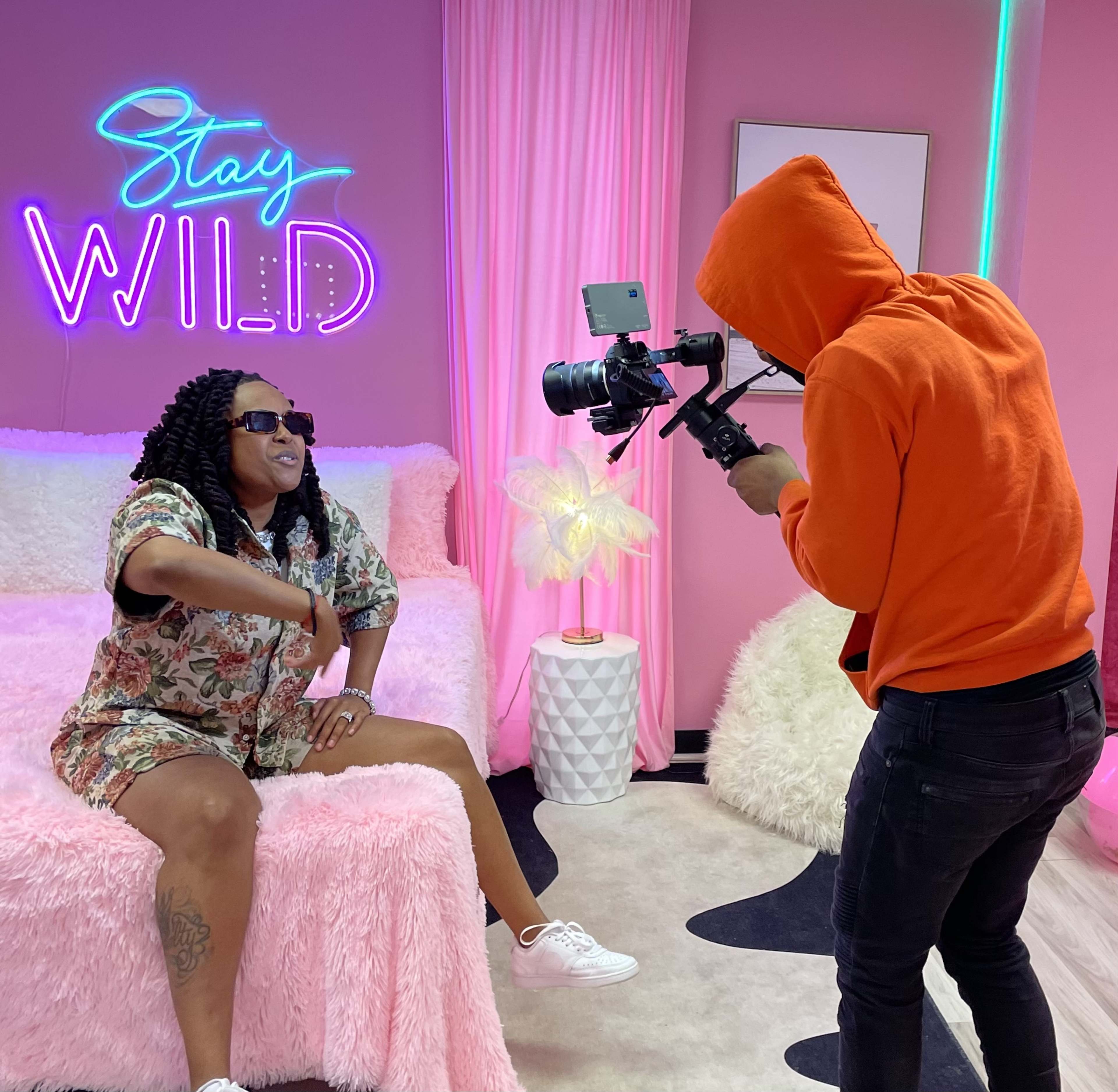 Warehouse music video shoot