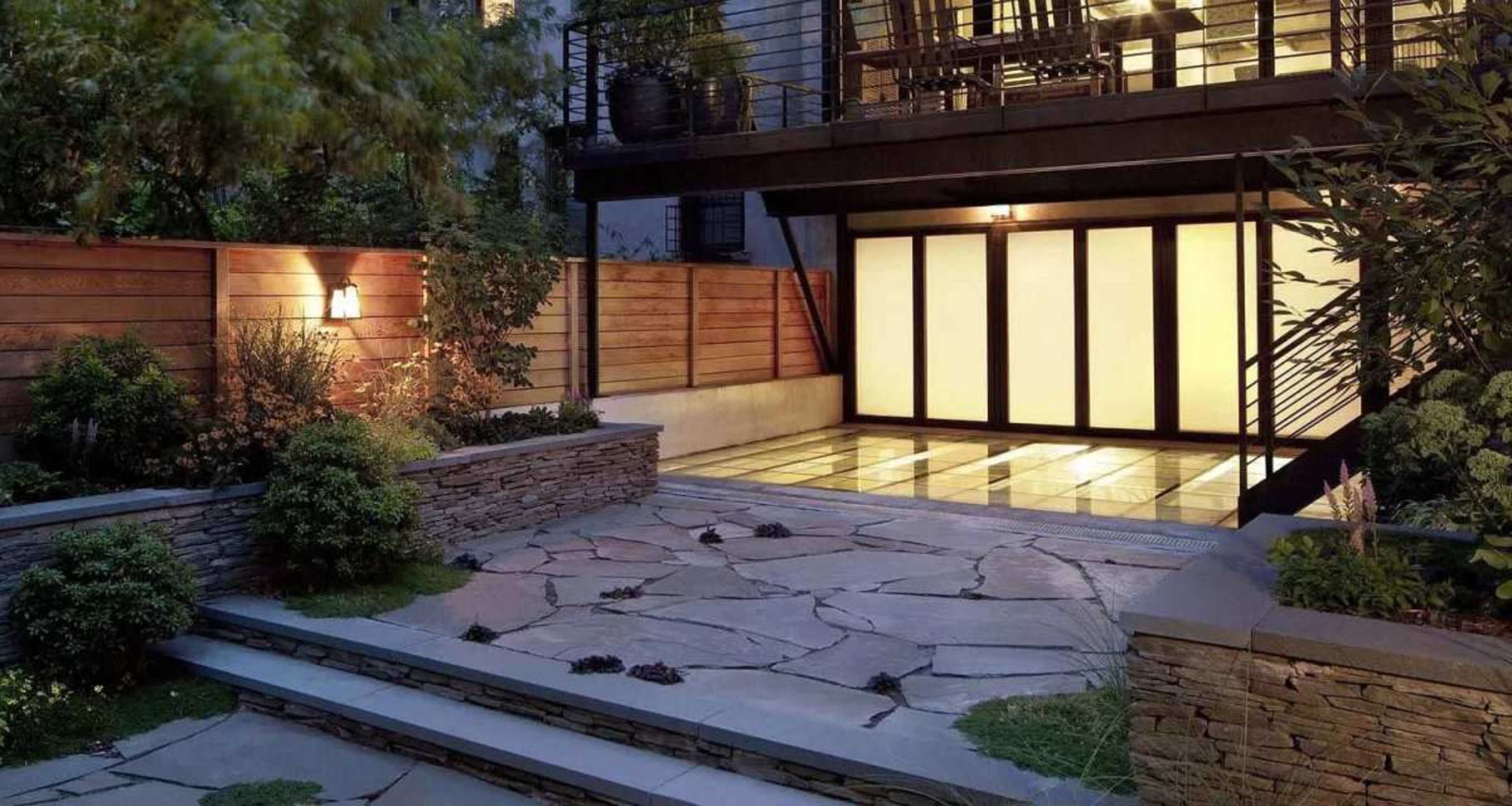Industrial Brownstone with Japanese Garden Backyard Image in Boerum Hill, Brooklyn, NY