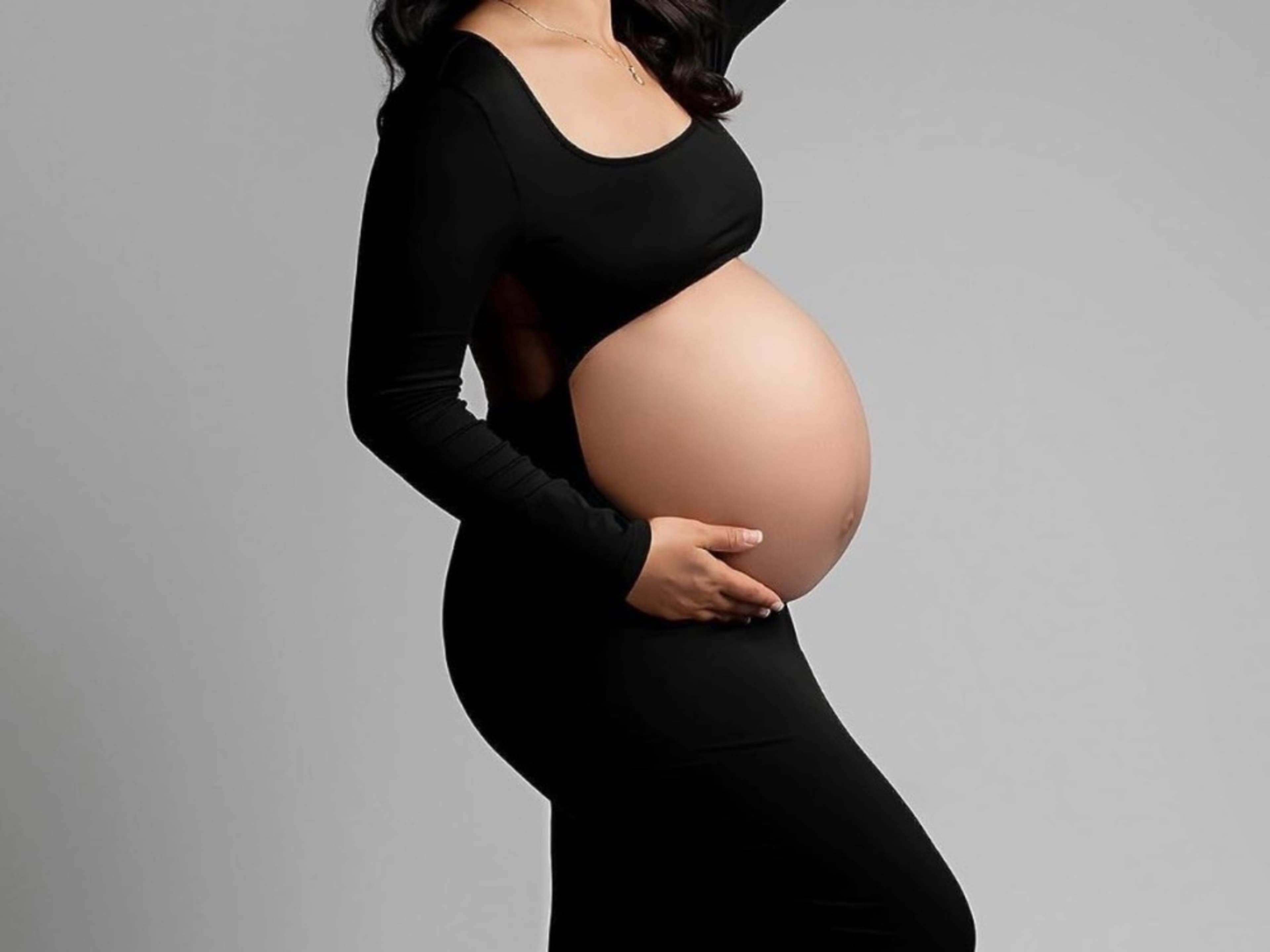 Maternity gown black gown 