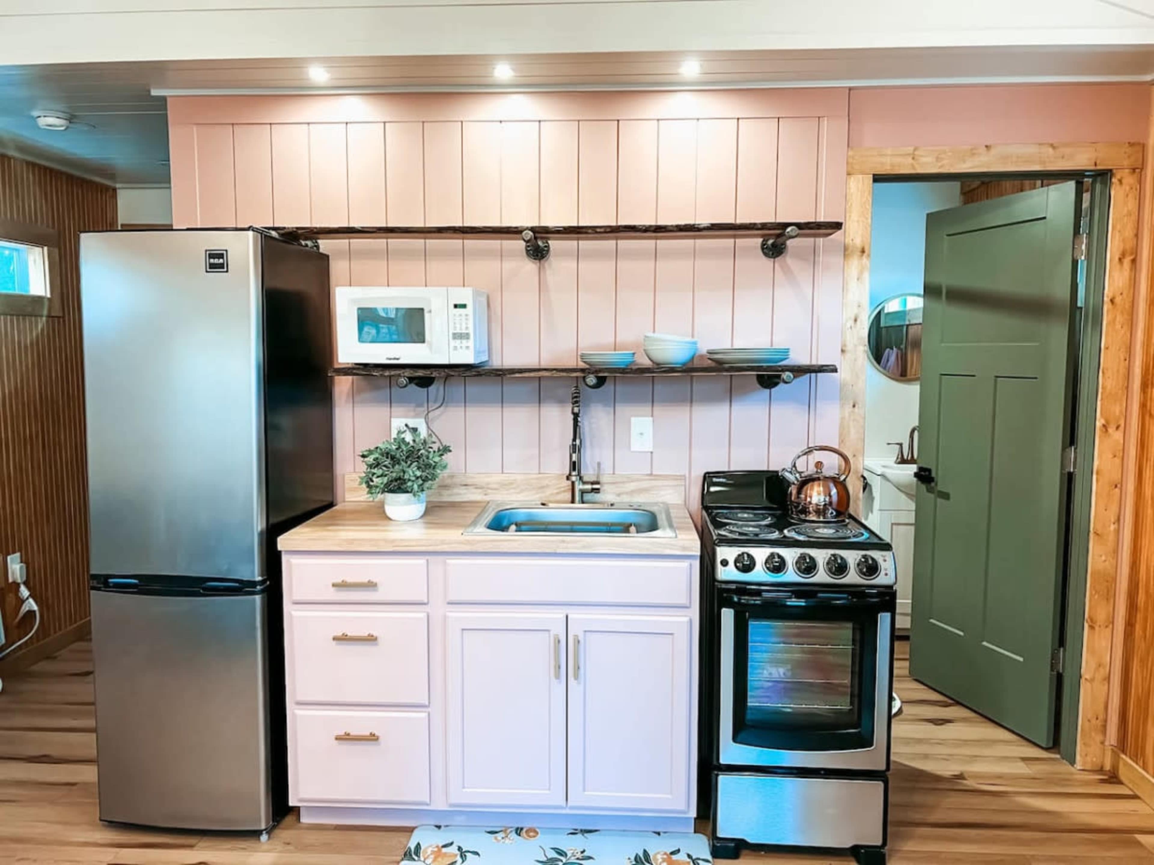 Ruby’s Red Cabin Hot Tub Nature Horses Indy Image in Decatur, Indianapolis, IN