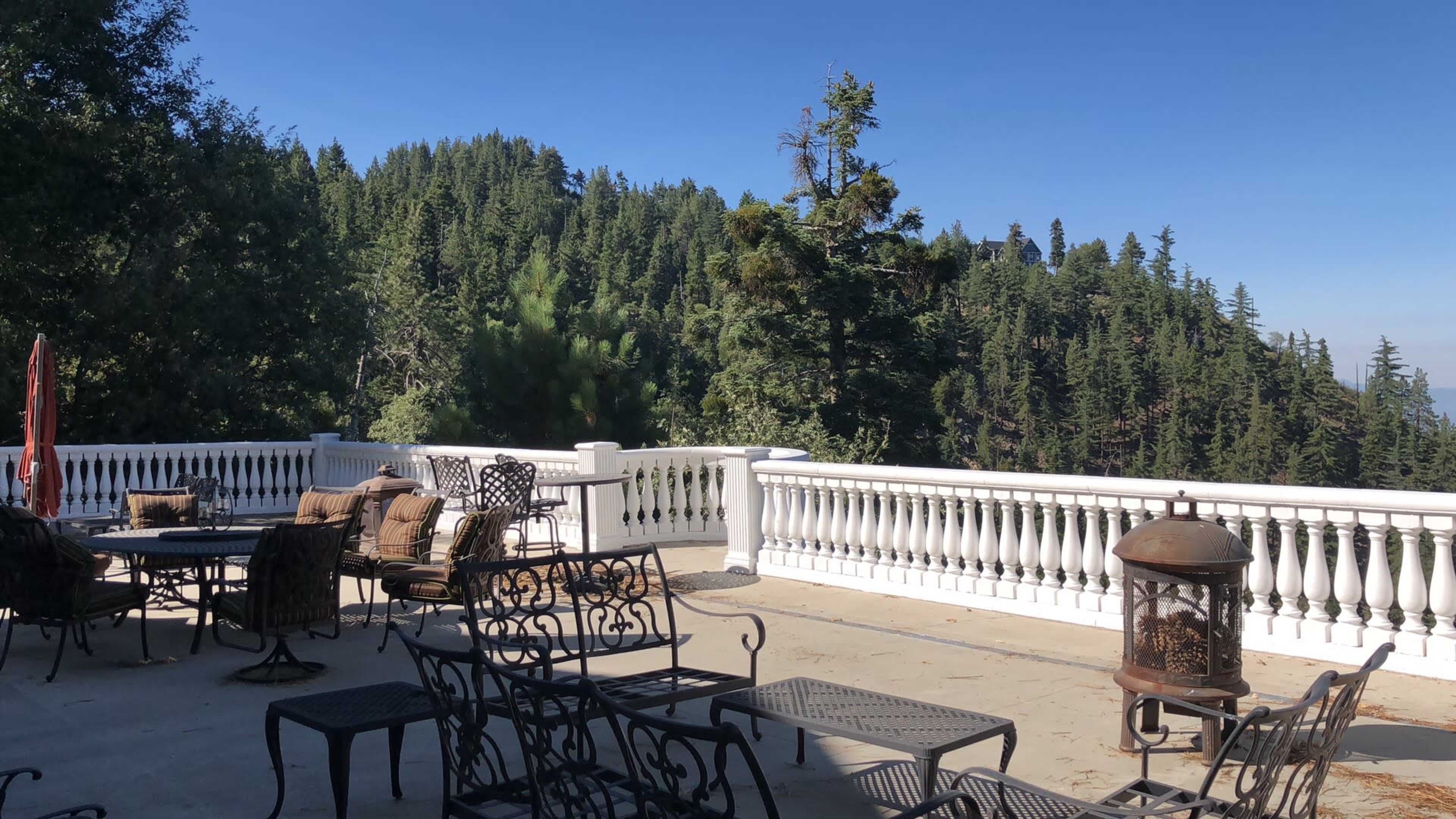 Terrace of DJ Castle Over Looking Great LA Cities Image in , Running Springs, CA