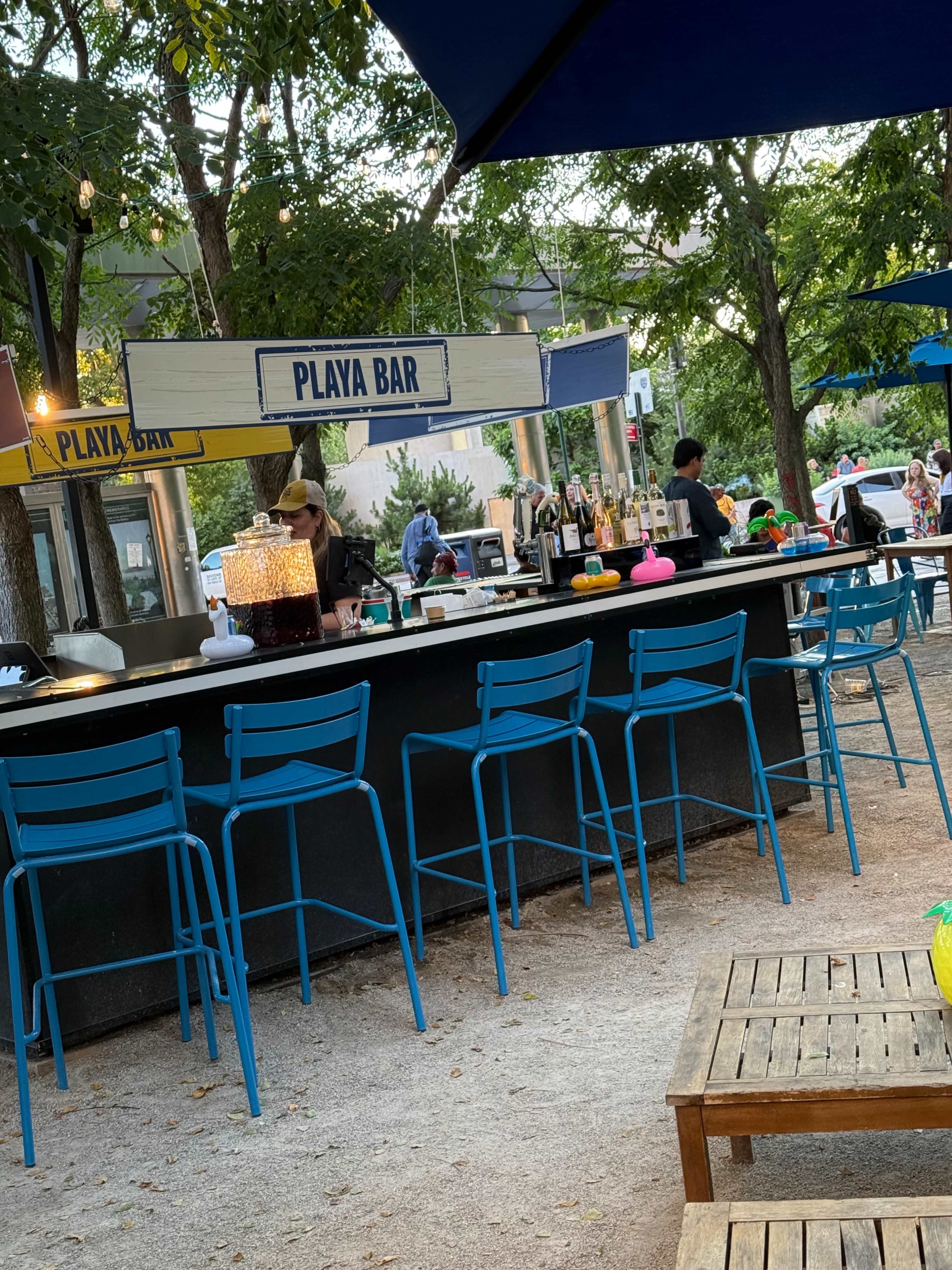 Large outdoor bar and lounge in FiDi (Full Buyout) Image in Lower Manhattan, New York, NY