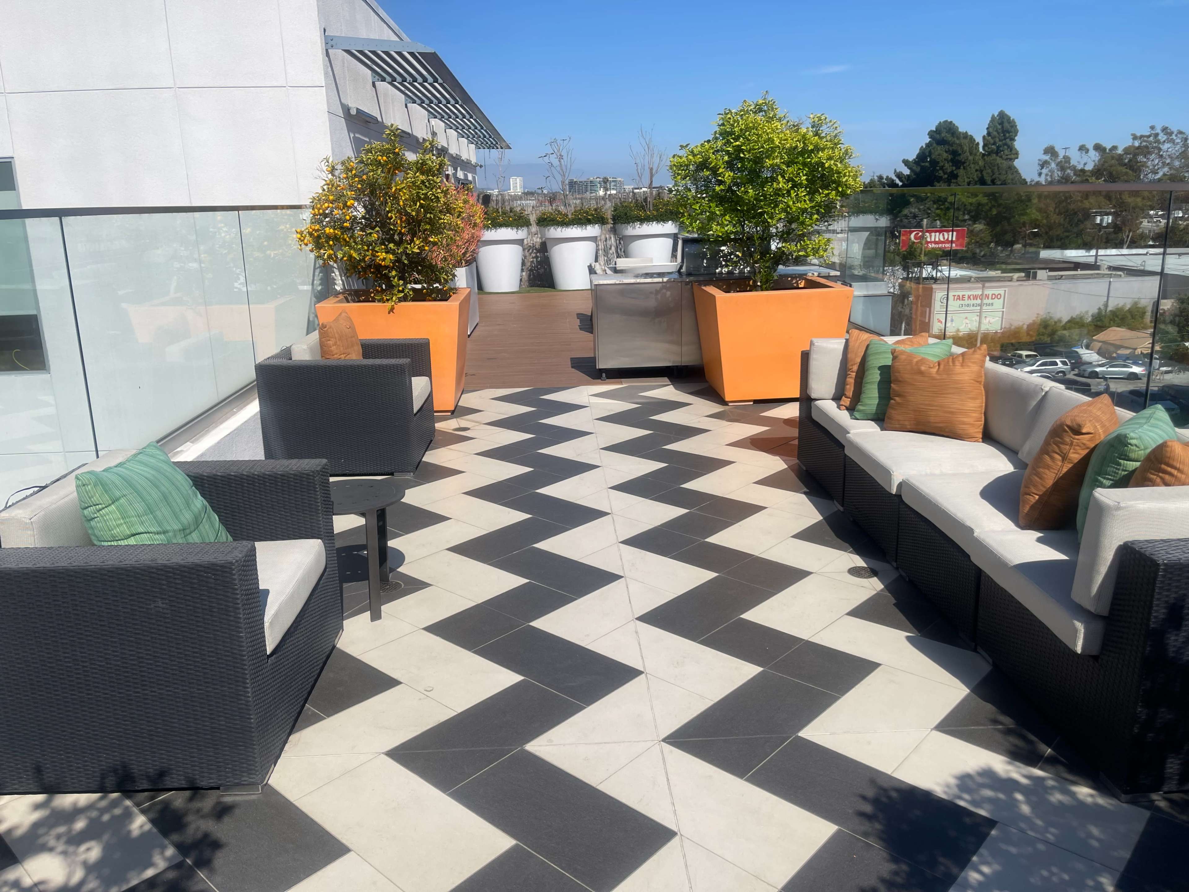 Rooftop Deck with Ample Setting Image in Sawtelle, Los Angeles, CA