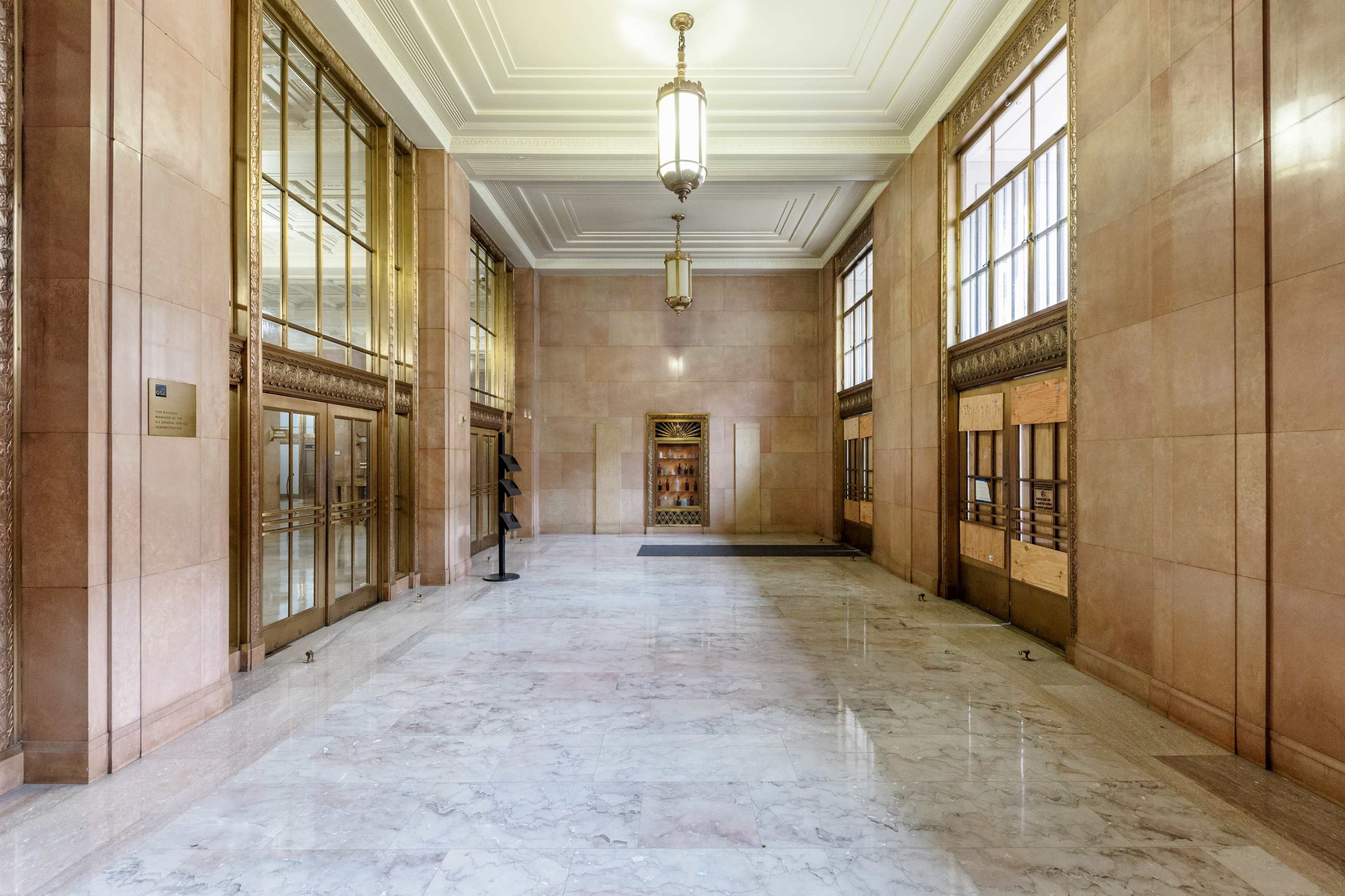 Grand 1930's Marble & Brass Lobby - Downtown Image in Southwest Portland, Portland, OR