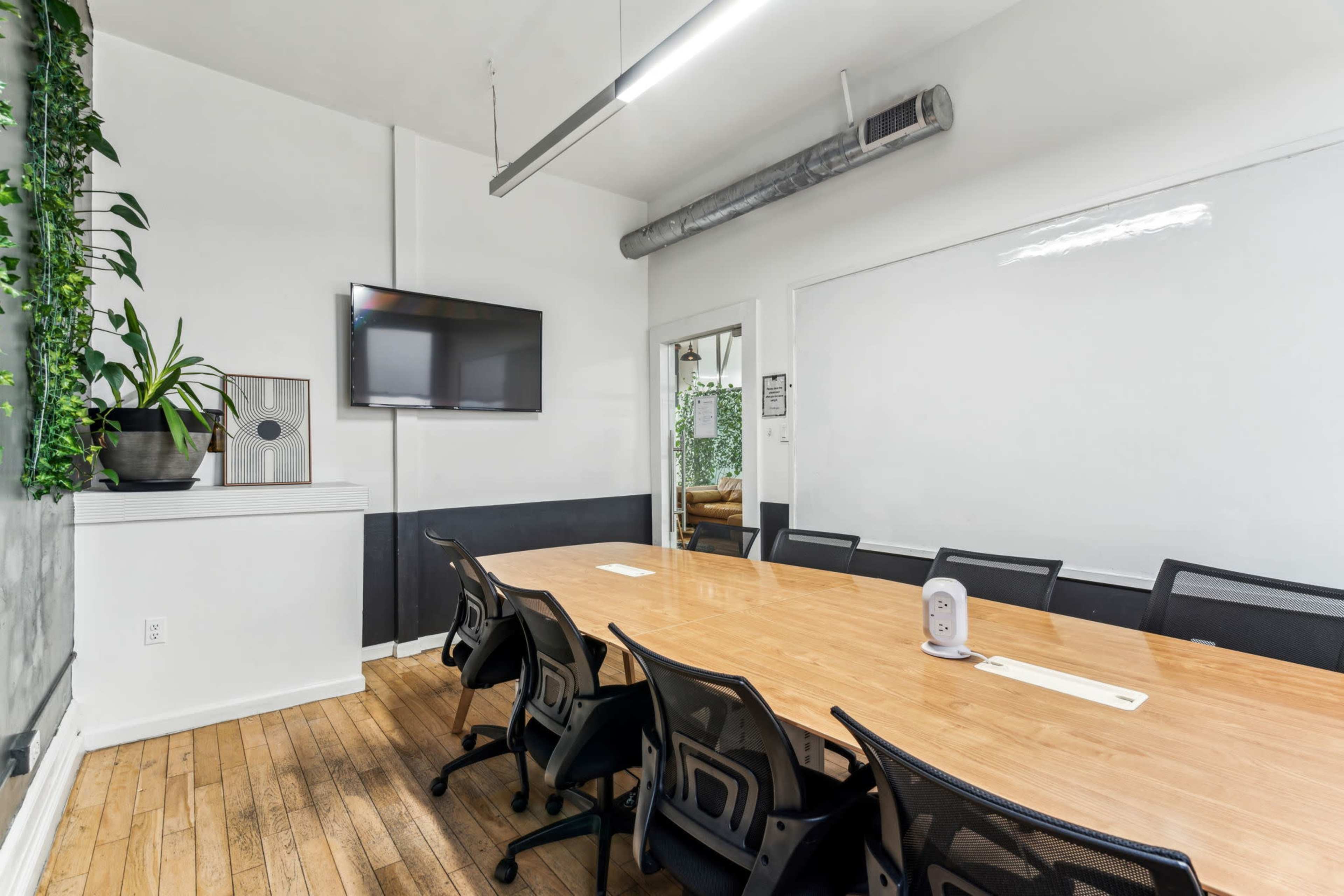 Bright Private Conference Room in Rittenhouse Square District - TV - Whiteboard Image in Center City, Philadelphia, PA