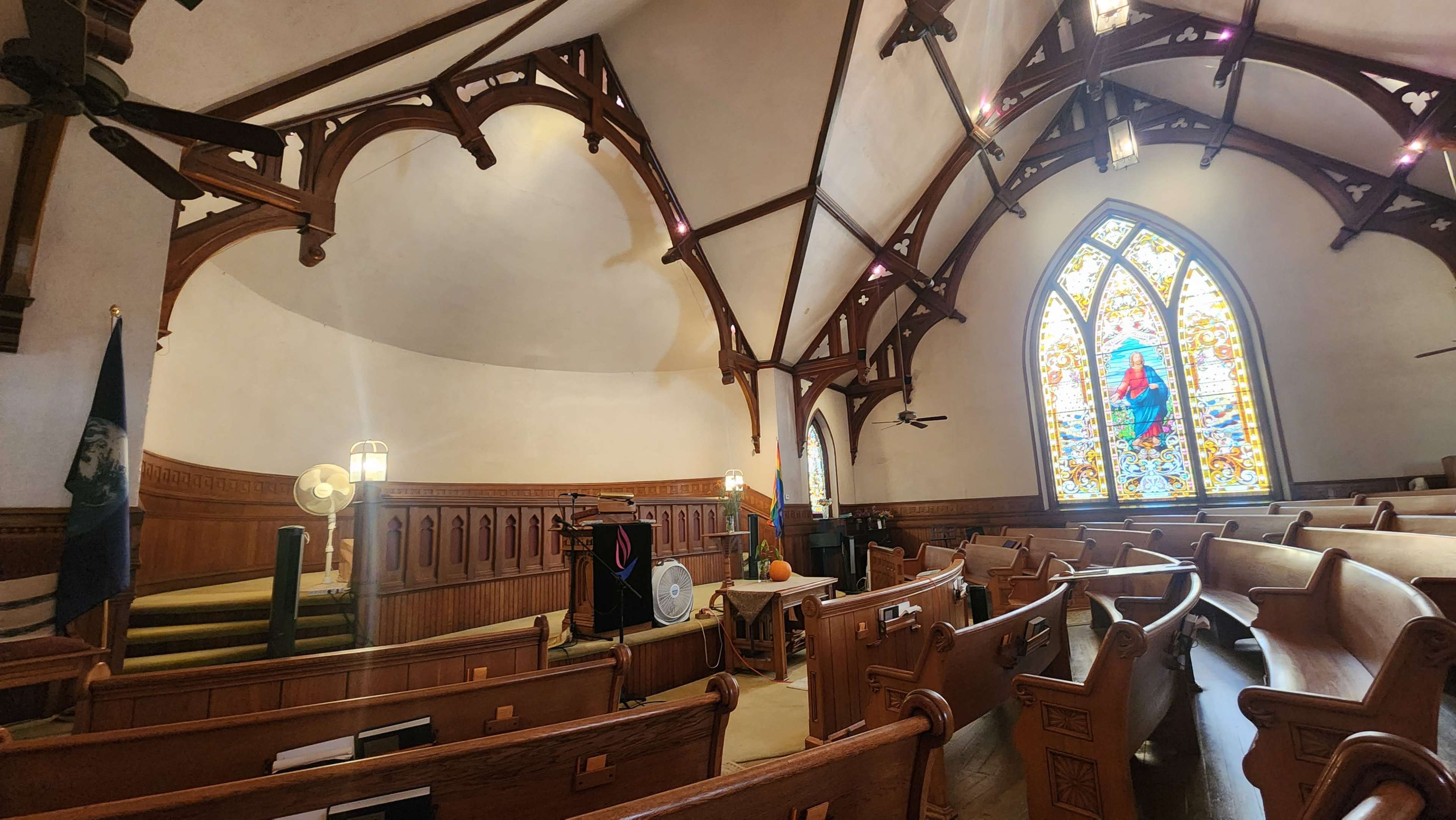 Historic Red Sandstone Church Image in Downtown Riverside, Riverside, CA