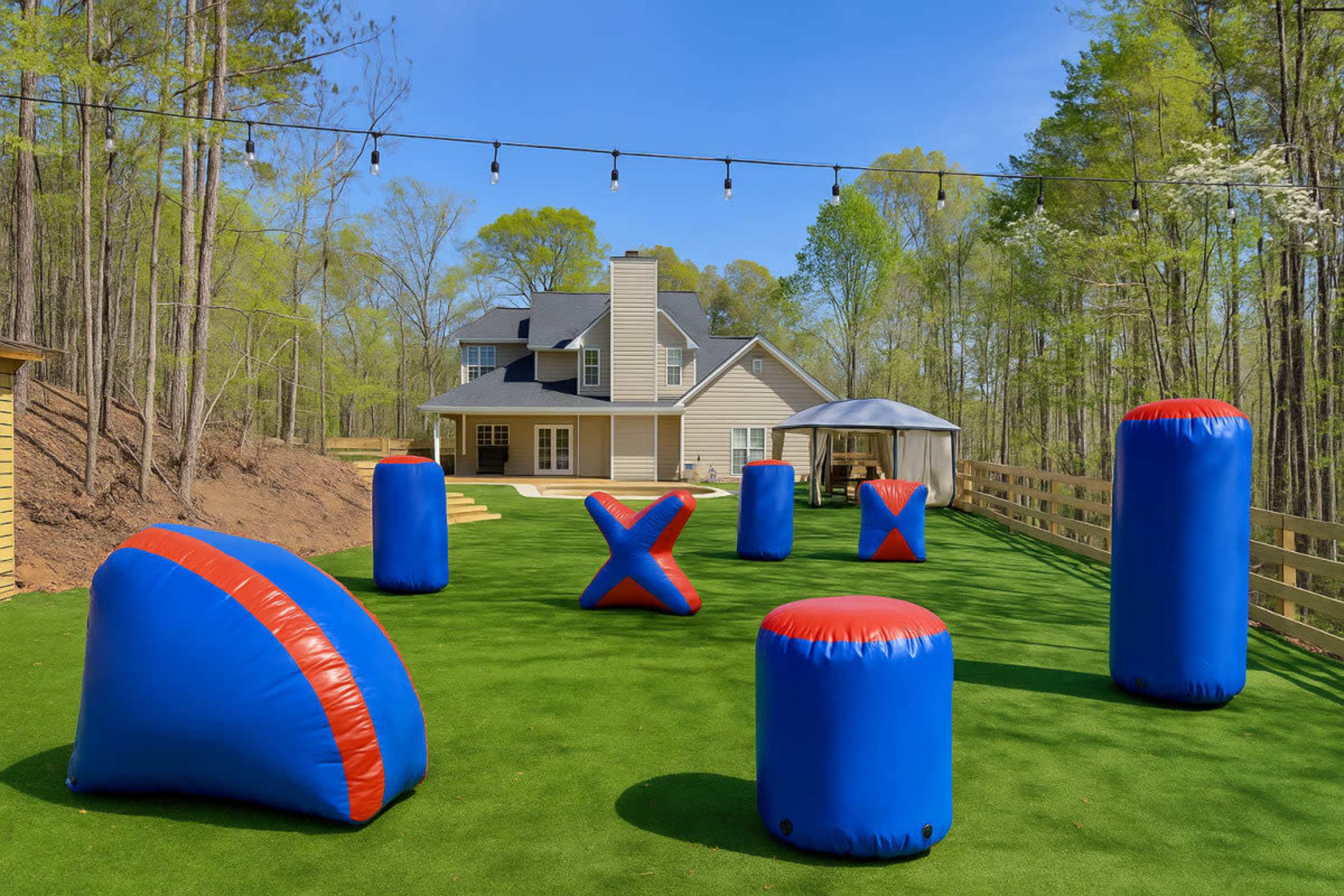 Private Nerf Battle + Pool Party Experience – Turf Field & Inflatable Arena (4-Hour Block) Image in , Douglasville, GA
