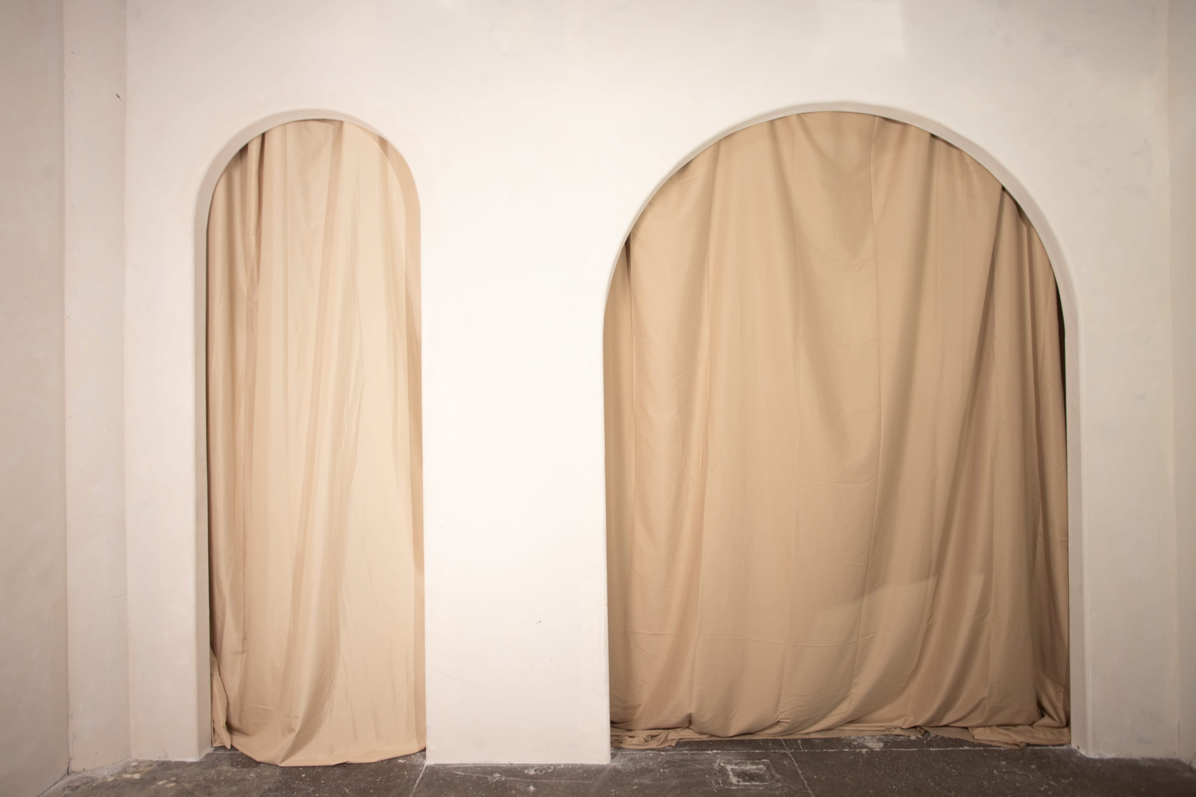 Arched Wabi Sabi Studio + LED Image in Bushwick, Brooklyn, NY