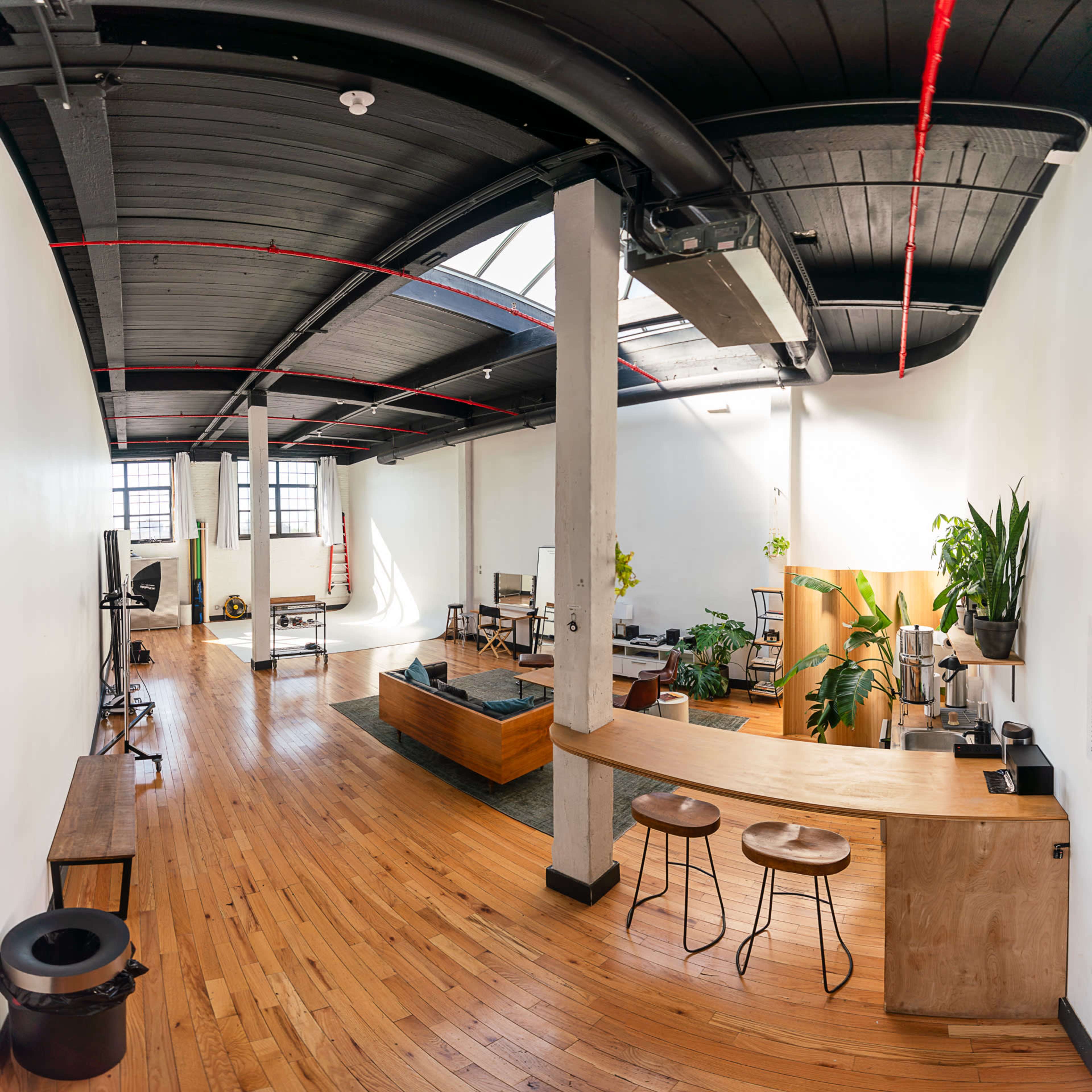 New York Style Photo/Video Natural Light Studio with Skylight & Cyclorama Image in Bushwick, Brooklyn, NY