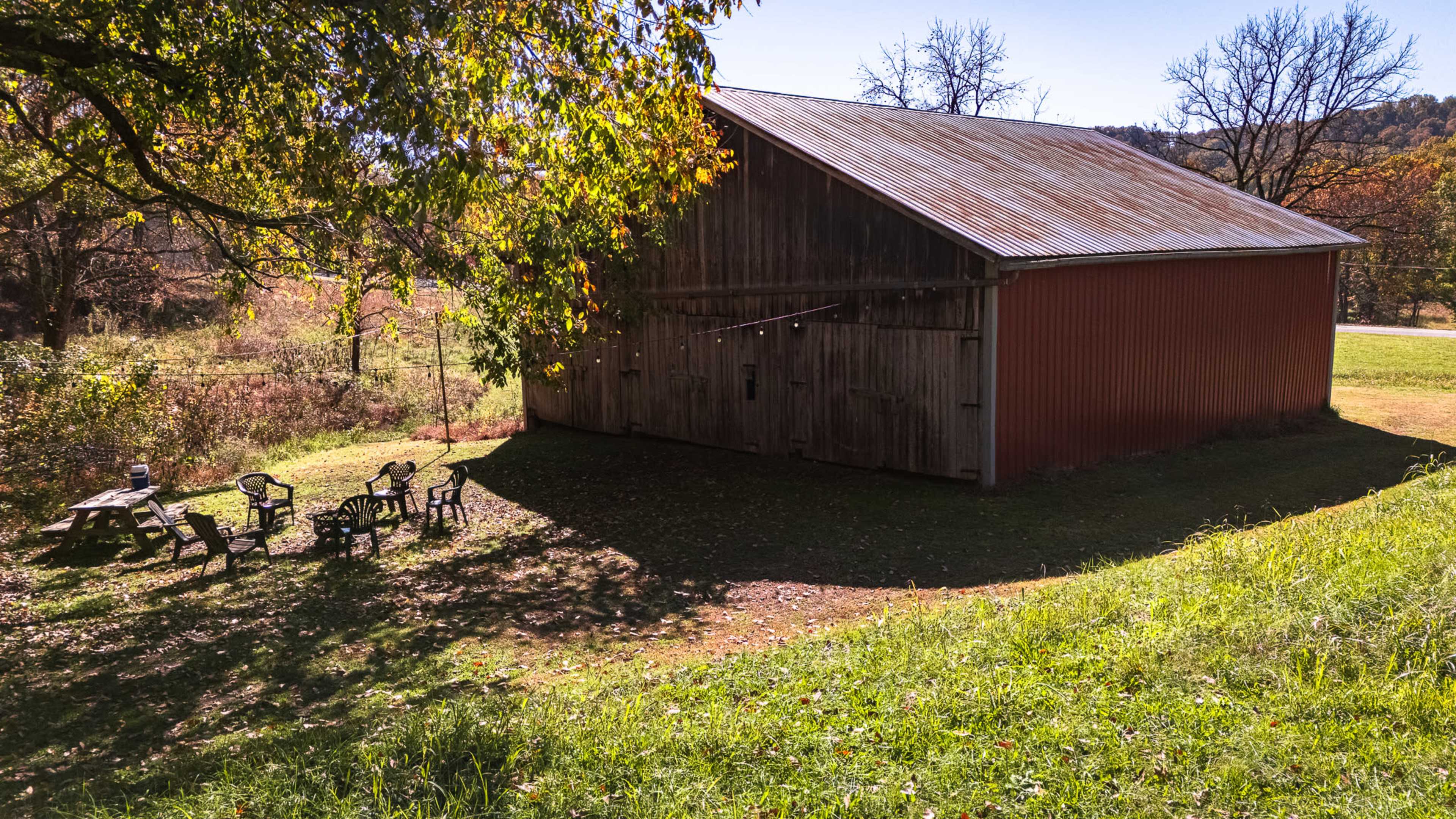 Charming Historic Barn Studio with Acres of Rolling Hay Meadows and Scenic Forested Upper Ridgeline Image in , Mount Pleasant, TN