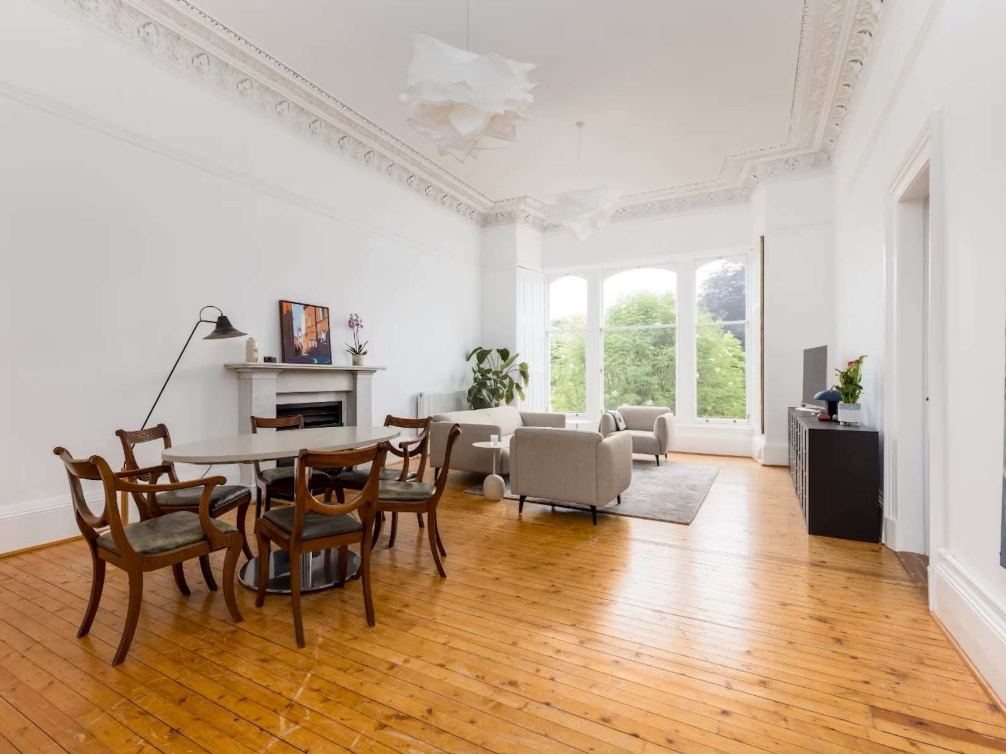 Gorgeous Victorian Living Room with Marble Fireplace Image in Edinburgh, Edinburgh, SCT