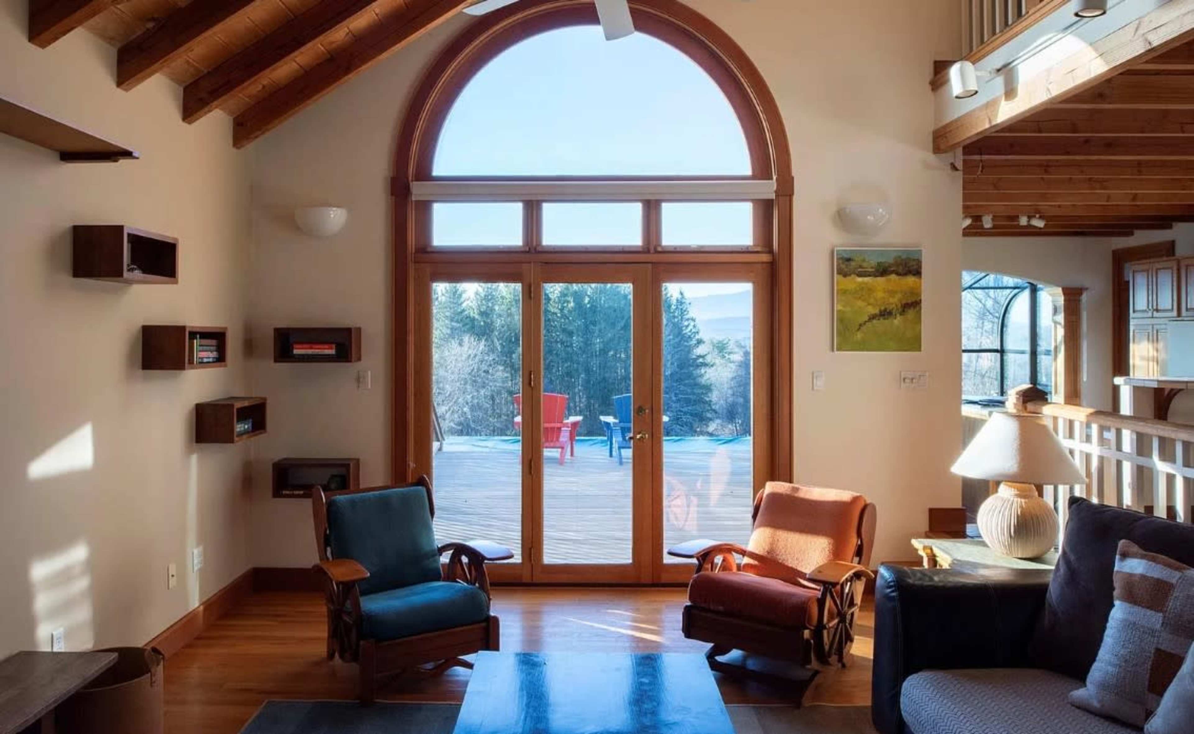 Modern Hudson Valley Home + Pool with Spectacular Catskill Mountain Views and Sunsets Image in Red Hook, Red Hook, NY