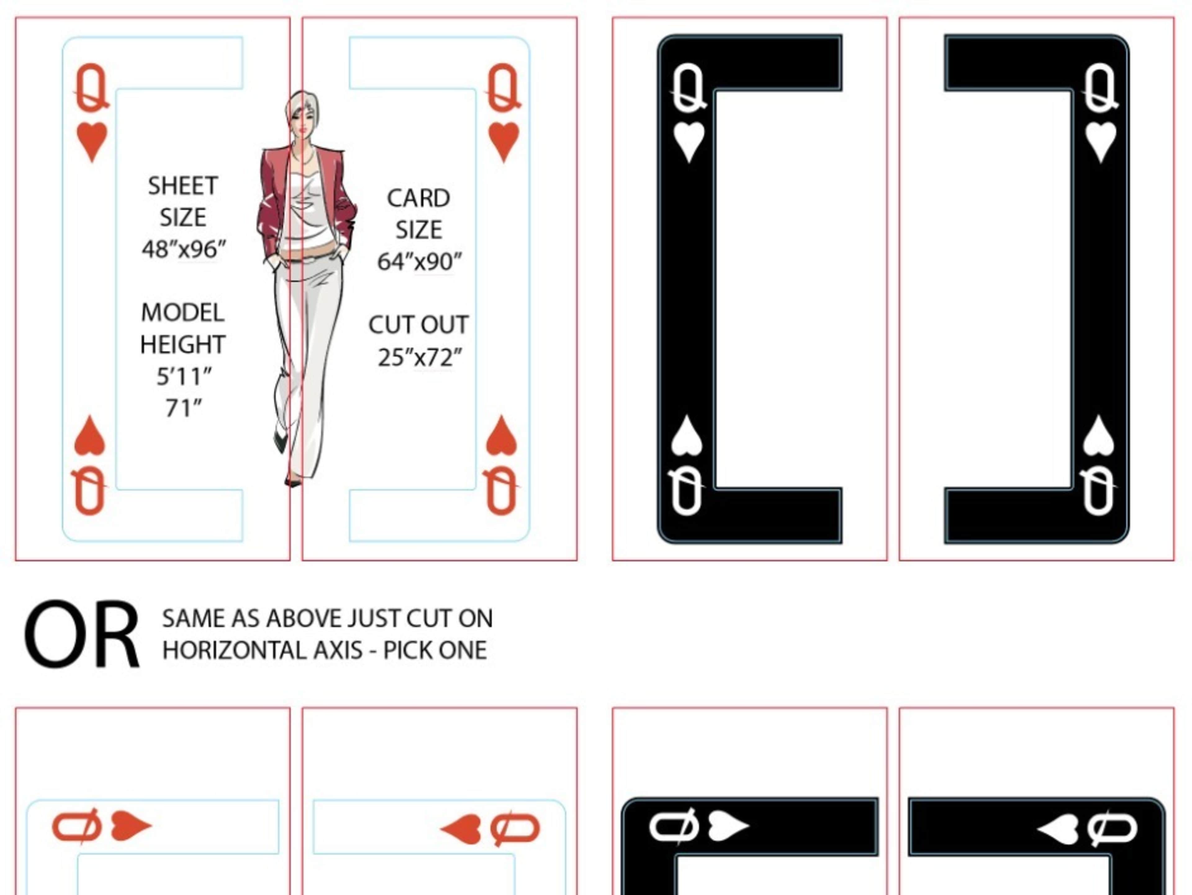 queen of hearts card - both black and red