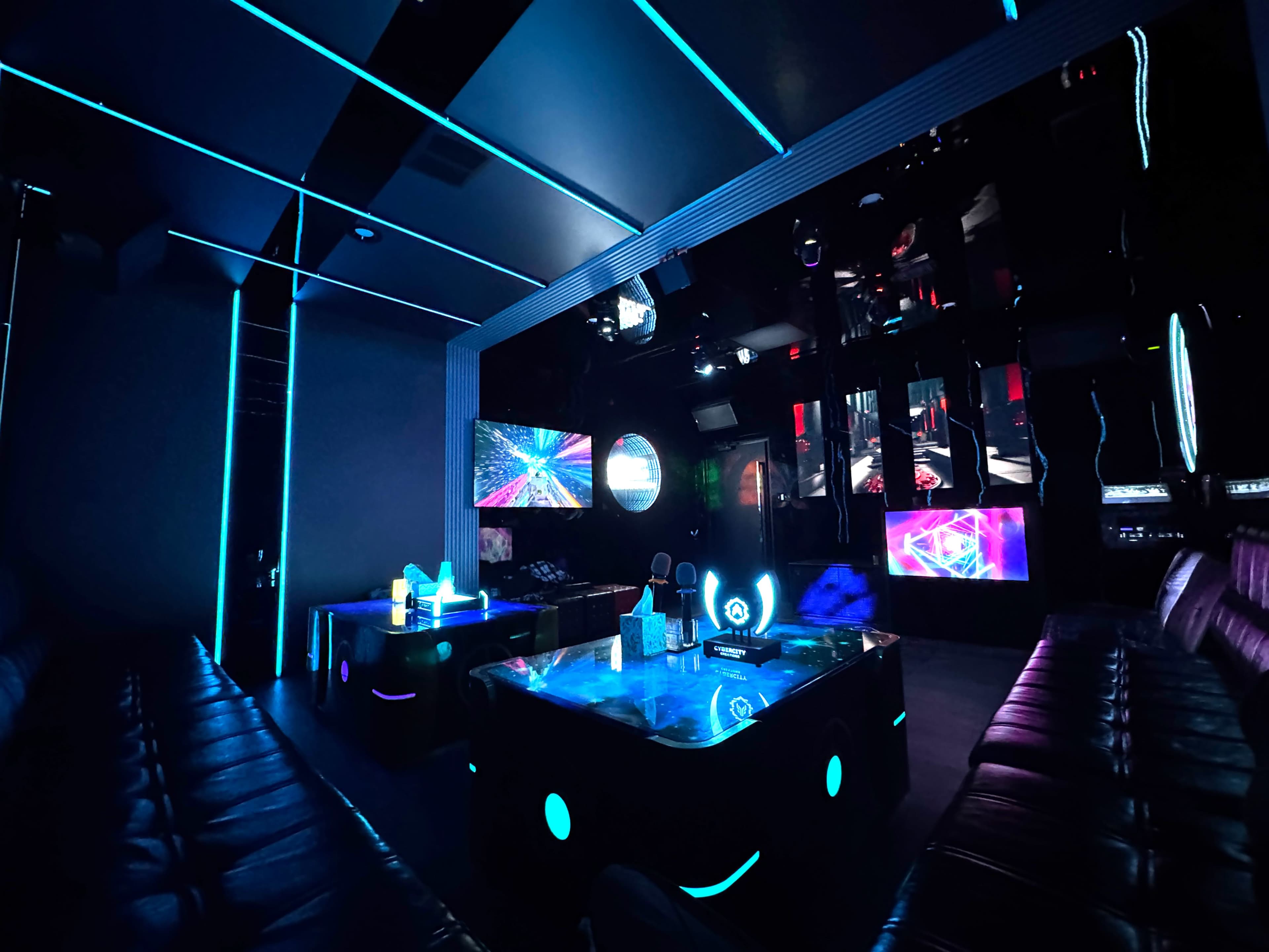 Hi-Tech Futuristic Private Lounge w/Karaoke, Pro Sound, LED Lighting, PlayStation + Poker and Boardgames Table in a Super Convenient Location Image in South El Monte, South El Monte, CA