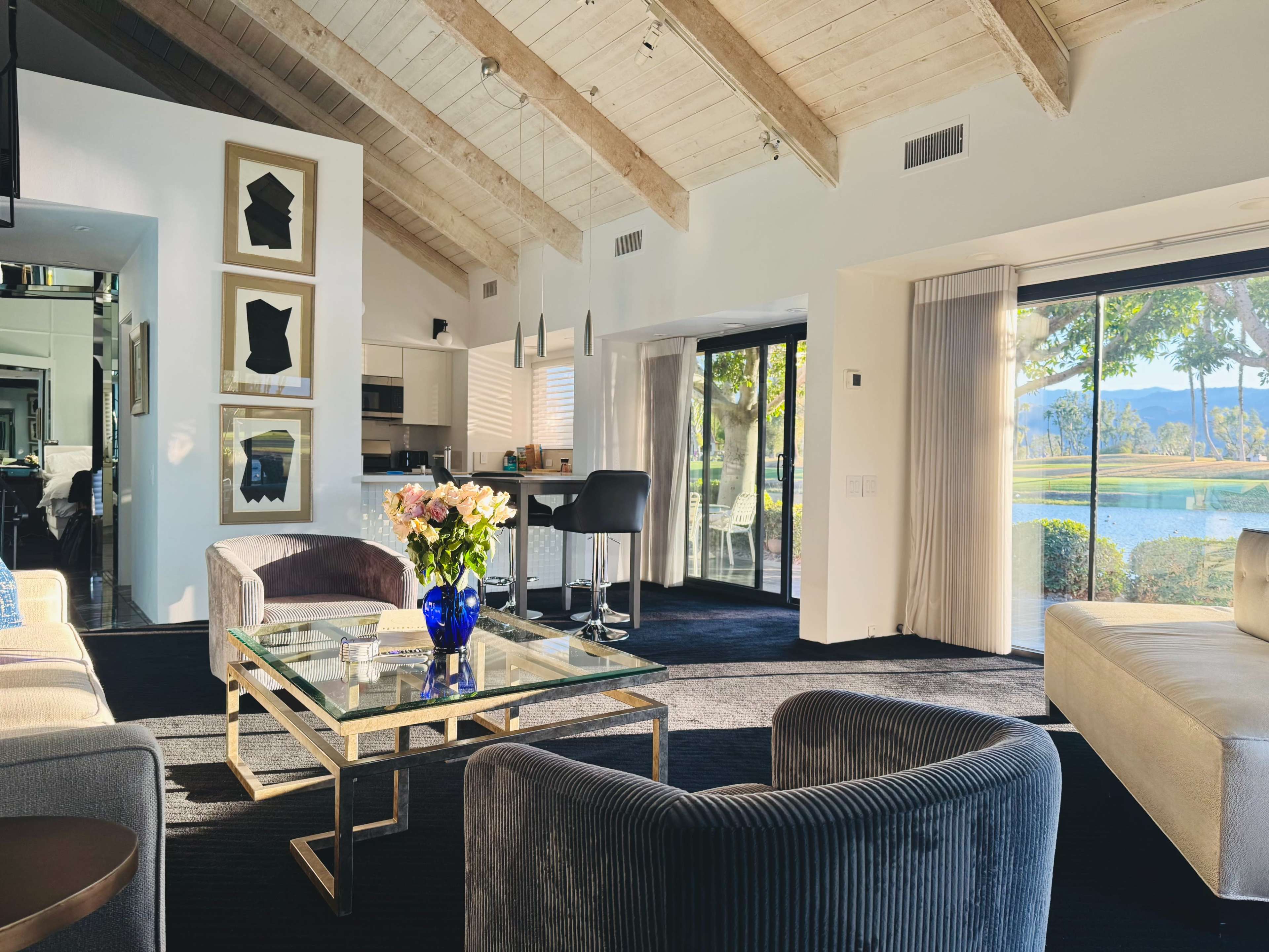 Iconic Golden Hour Glamour: Lakefront House, Mountain Views near Palm Springs Image in Rancho Mirage, Rancho Mirage, CA