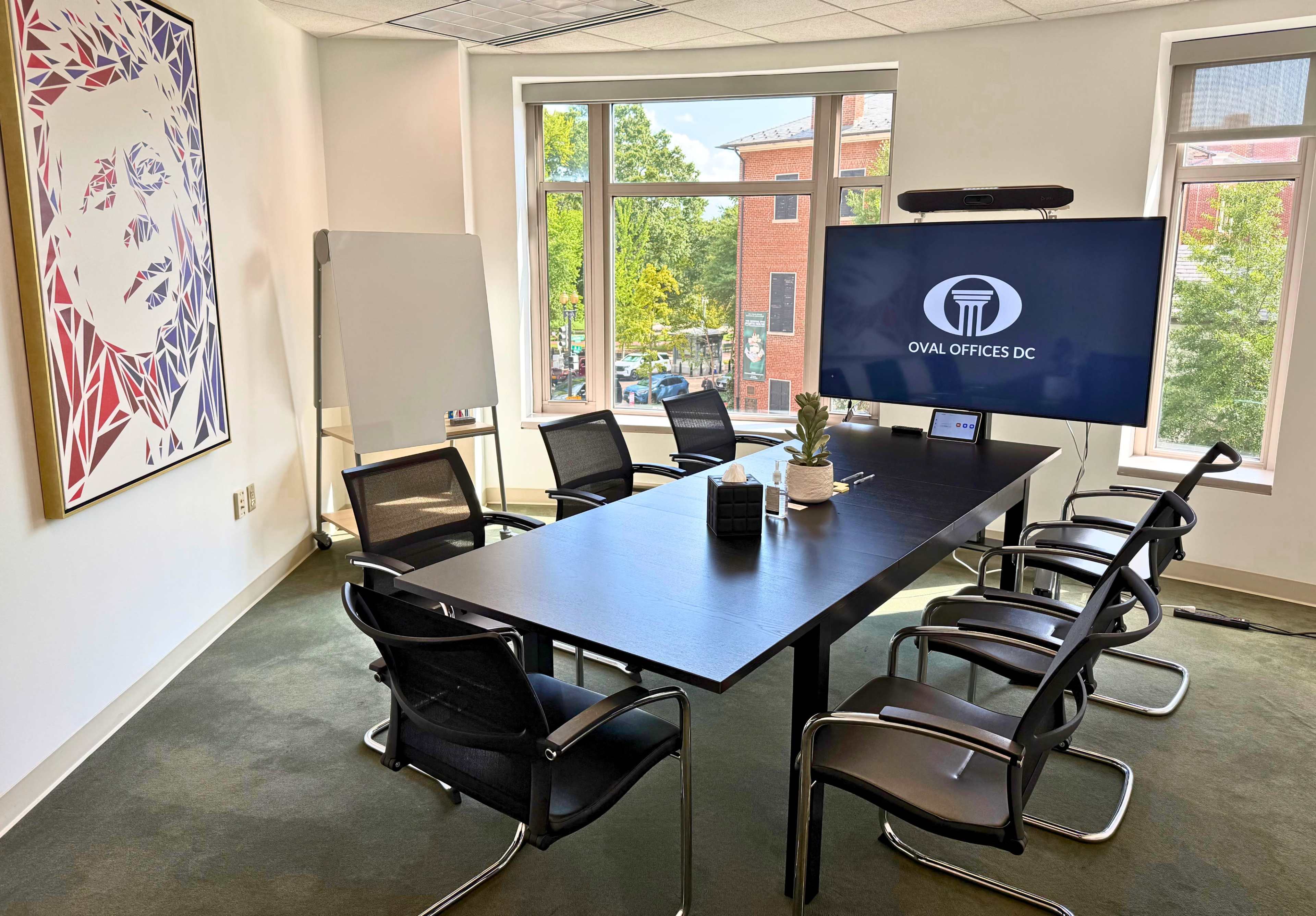 Zoom & Teams Equipped Boardroom Overlooking Lafayette Square Image in Northwest Washington, Washington DC, DC