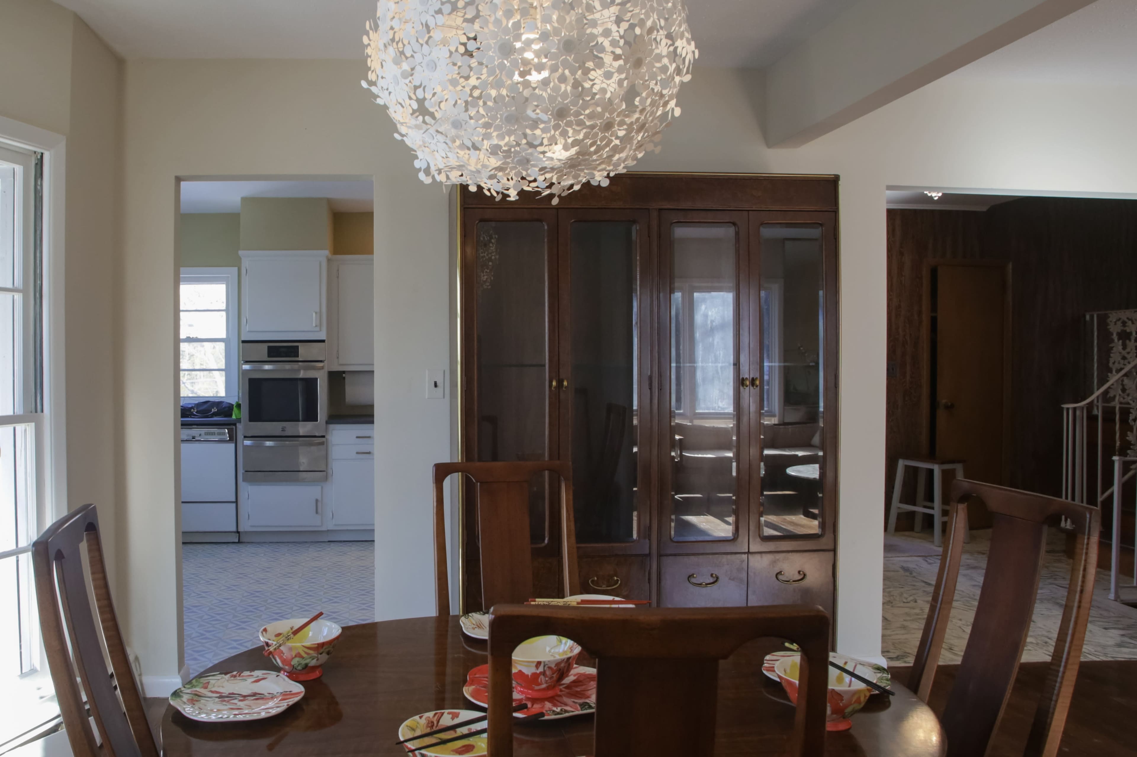 Retro Wallpapered Furnished House with Mid-Century Charm Image in Little Neck, Little Neck, NY