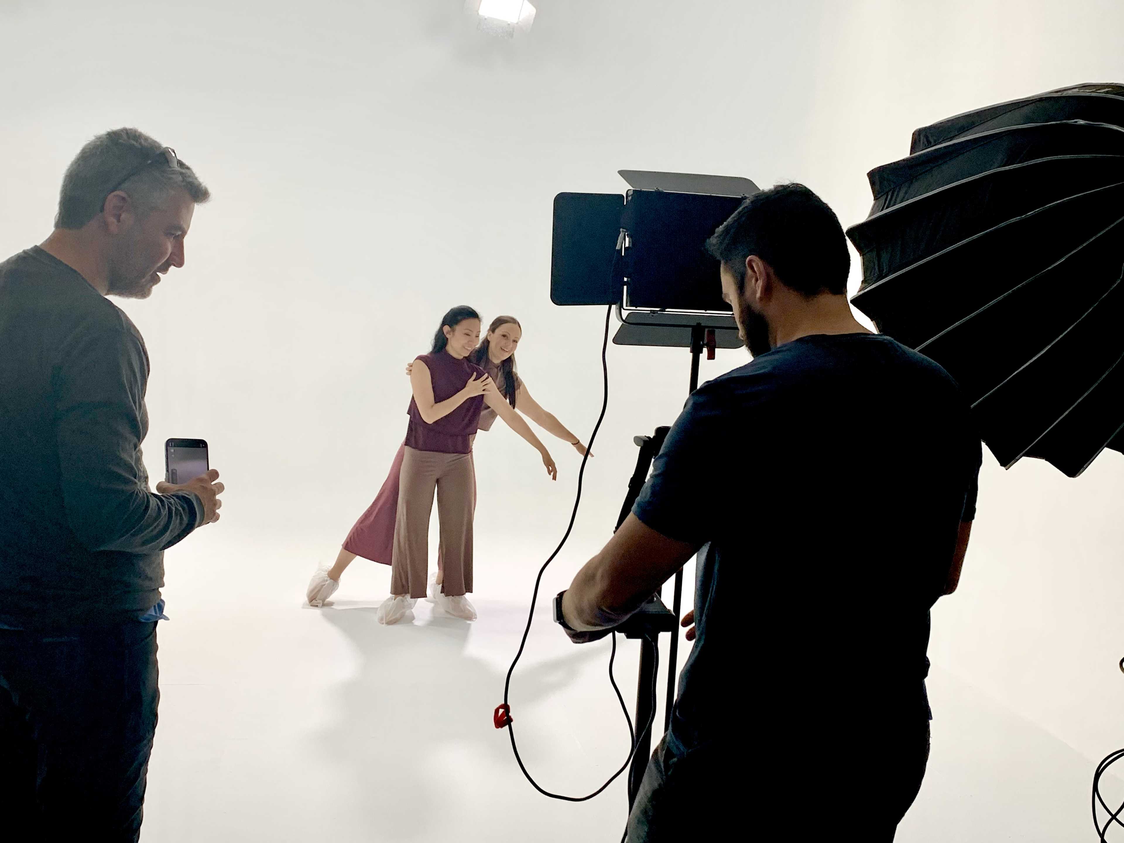 Video shoot for a commercial