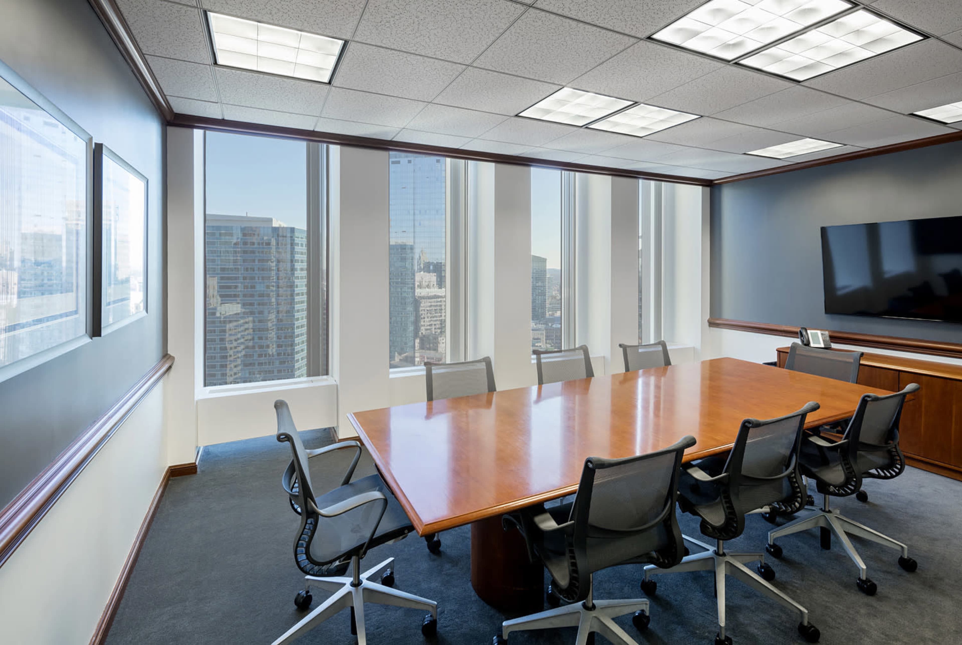 26th Floor Window Boardroom Image in Downtown, Boston, MA
