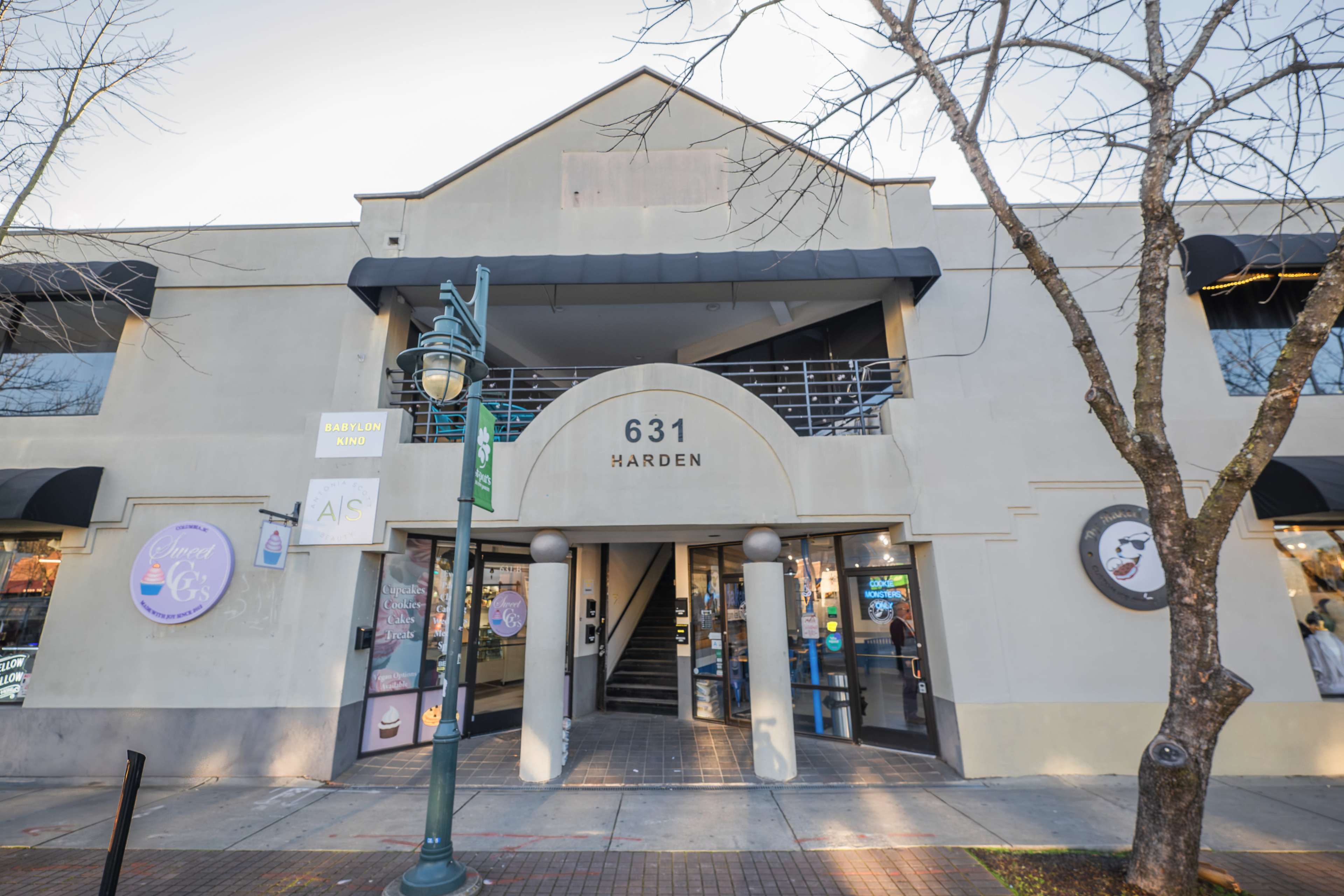 Downtown micro-cinema in bustling bar district Image in Five Points, Columbia, SC