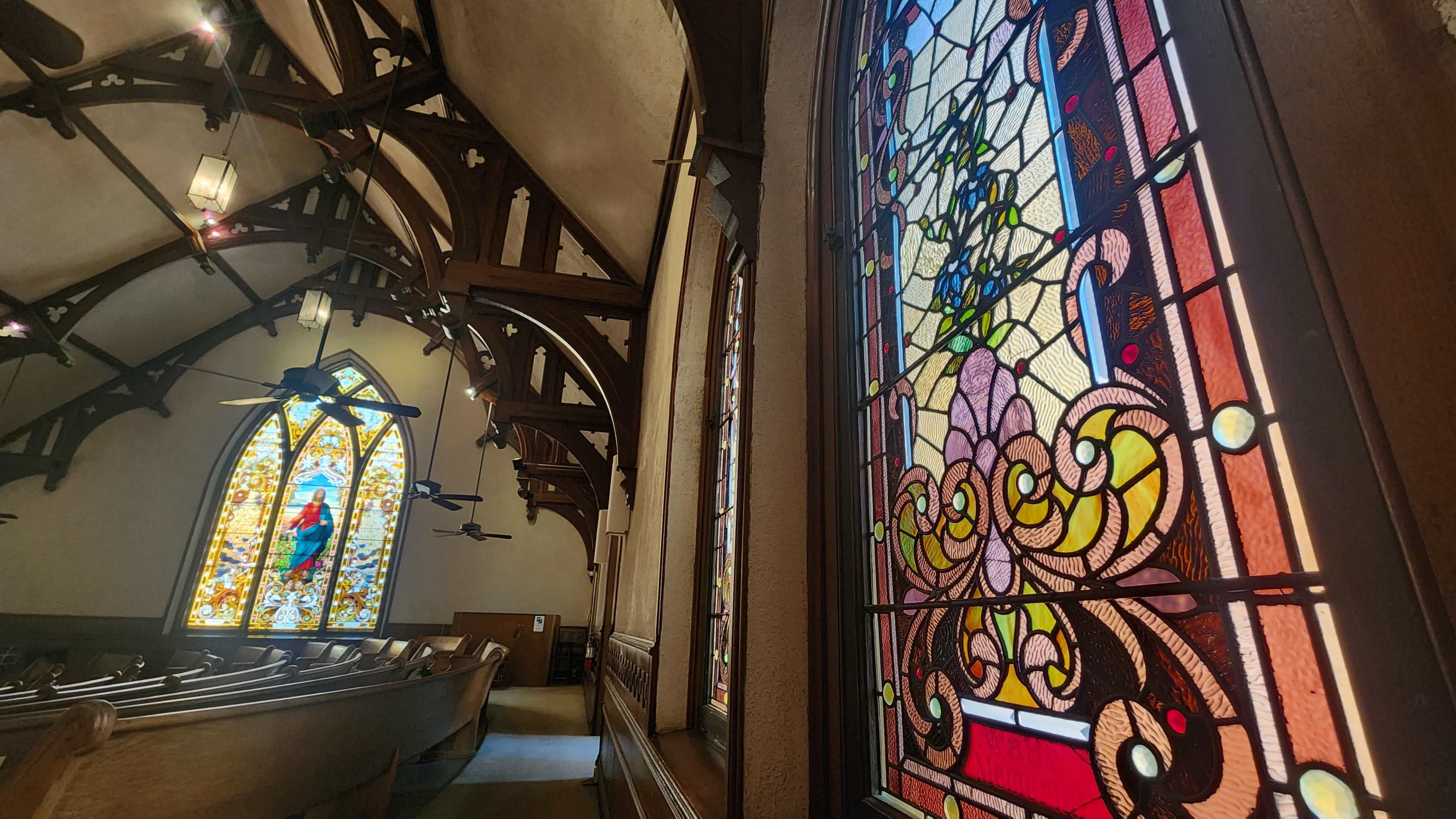 Historic Red Sandstone Church Image in Downtown Riverside, Riverside, CA