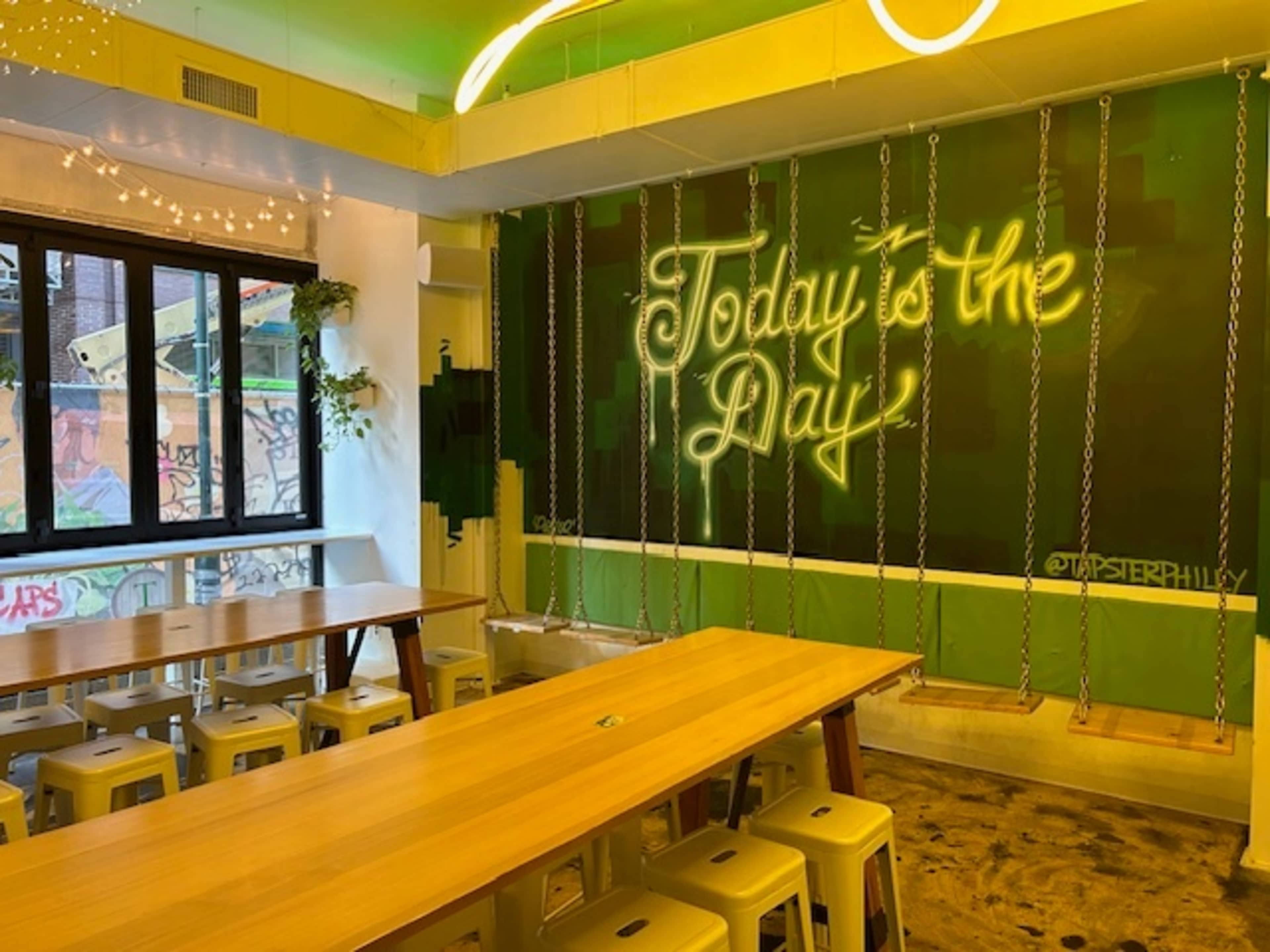 Bright Lofty Downtown Space w/ Swing Set Tables Image in Center City, Philadelphia, PA