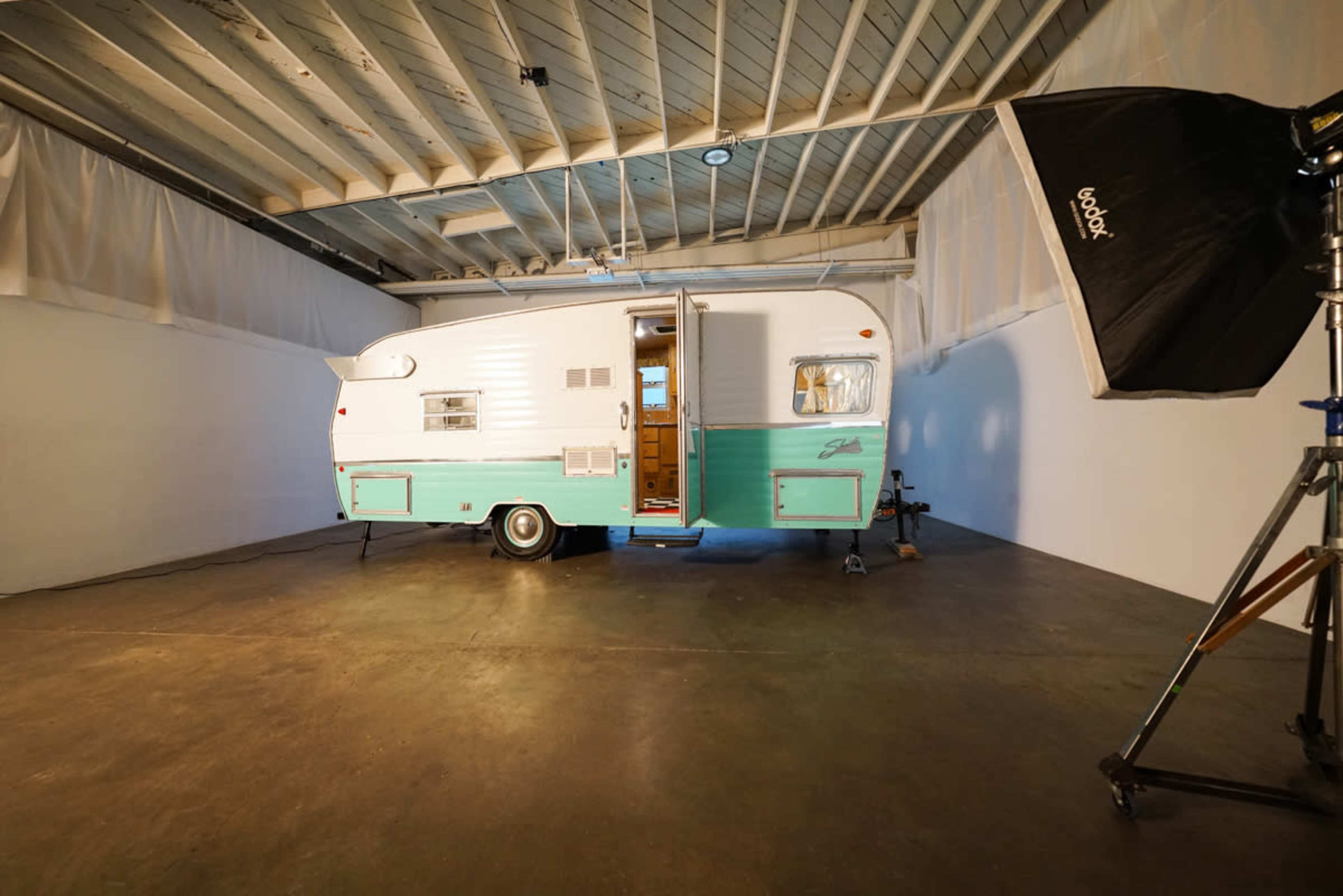 Yukon 4 - Large rental production photo studio with Vintage RV, Car Access and a Light Cube Image in Hawthorne, Hawthorne, CA