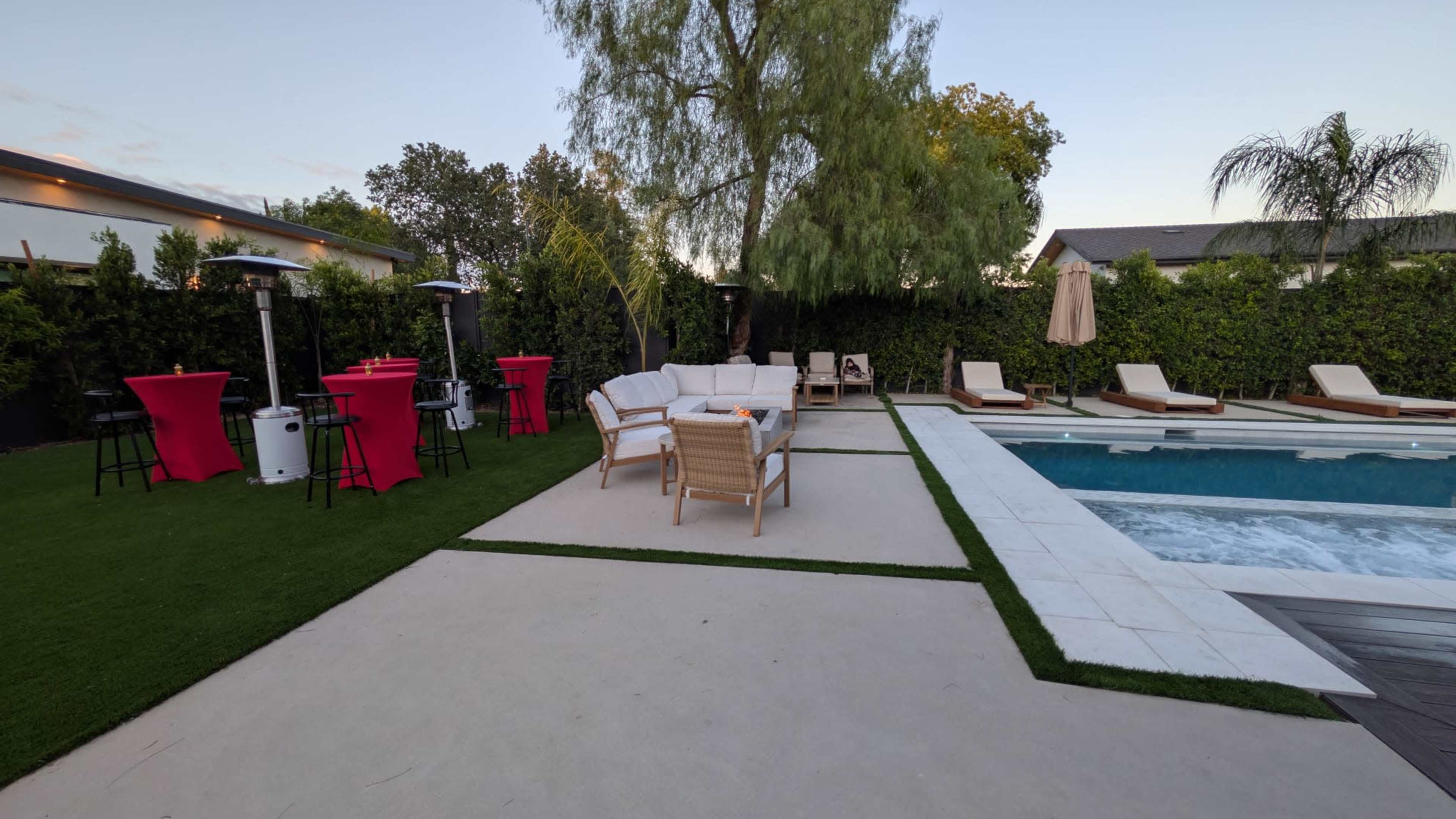 Luxurious backyard with a pool and rec room Image in Woodland Hills, WOODLAND HILLS, CA