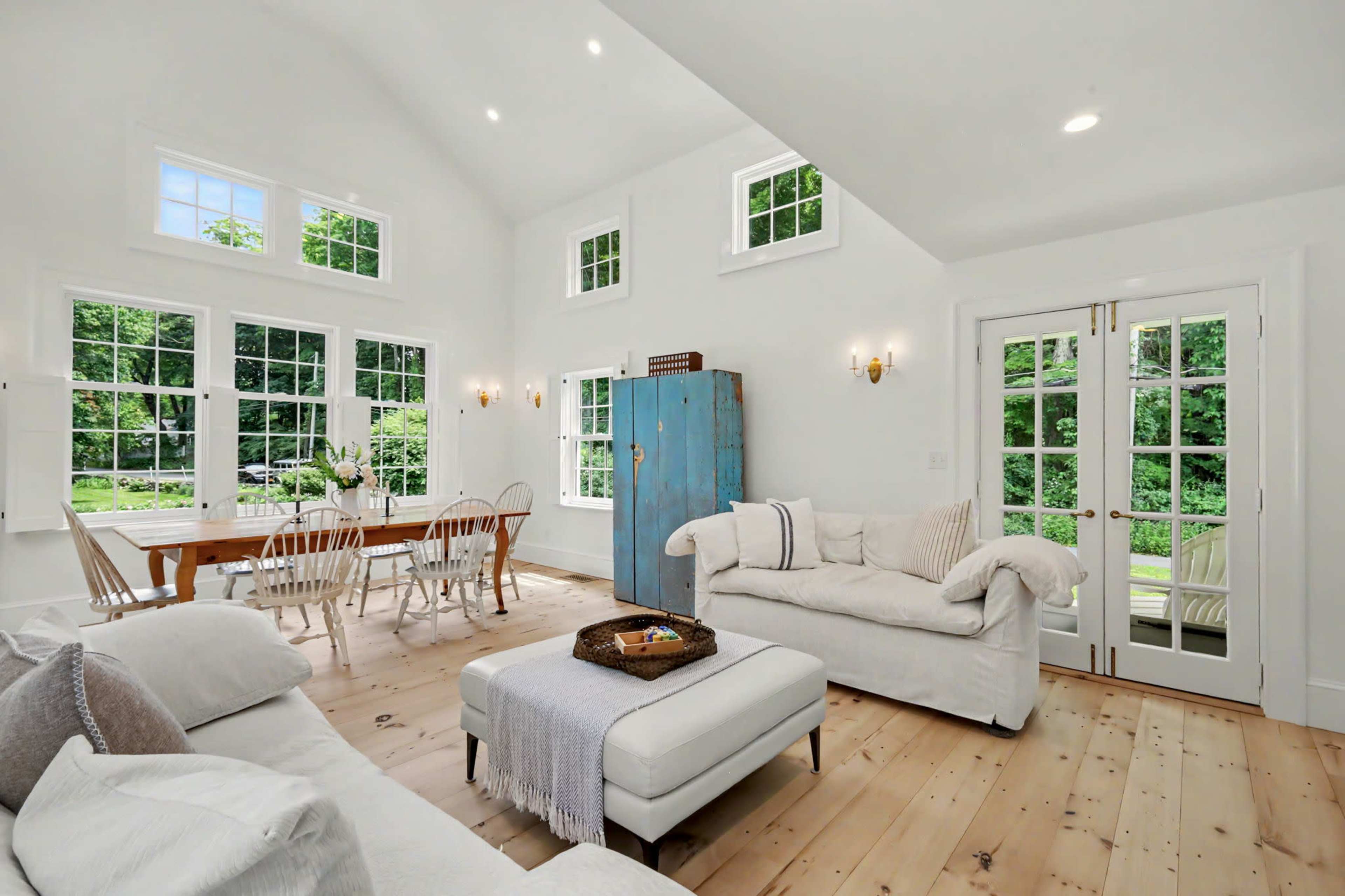 Sun-Drenched Farmhouse and Outbuildings in Northern Westchester: The Ultimate Flexible Canvas Image in Pound Ridge, Pound Ridge, NY