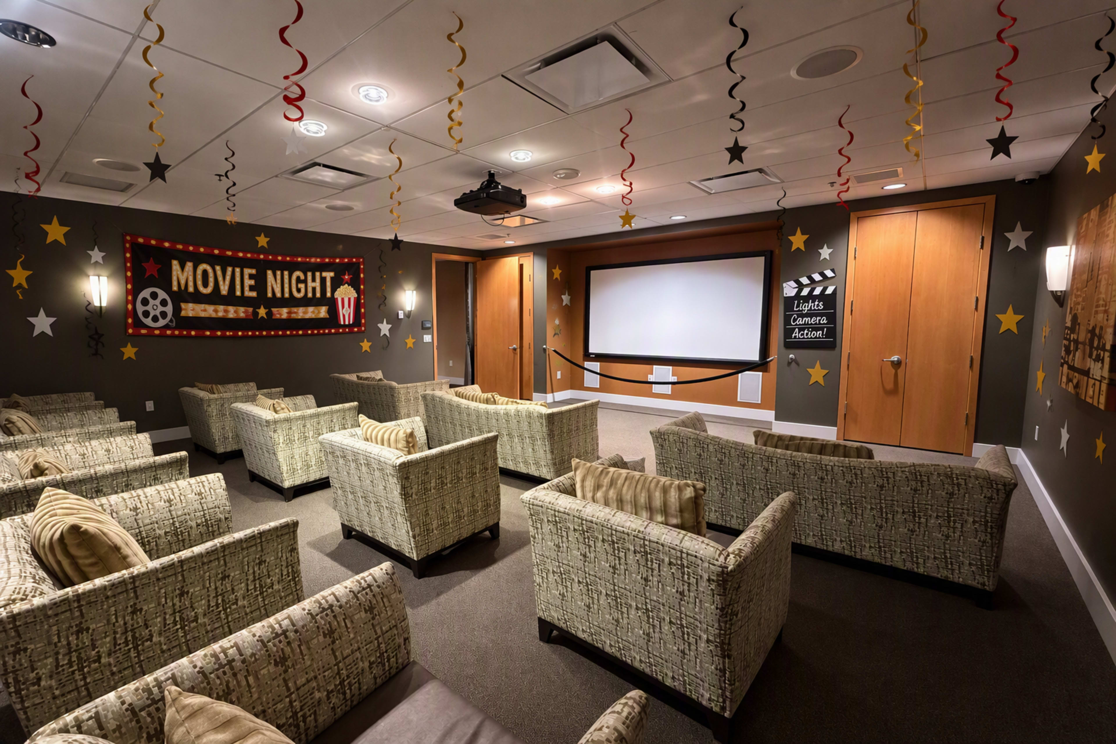 Cozy Theatre Room in Bellevue Image in Northwest Bellevue, Bellevue, WA