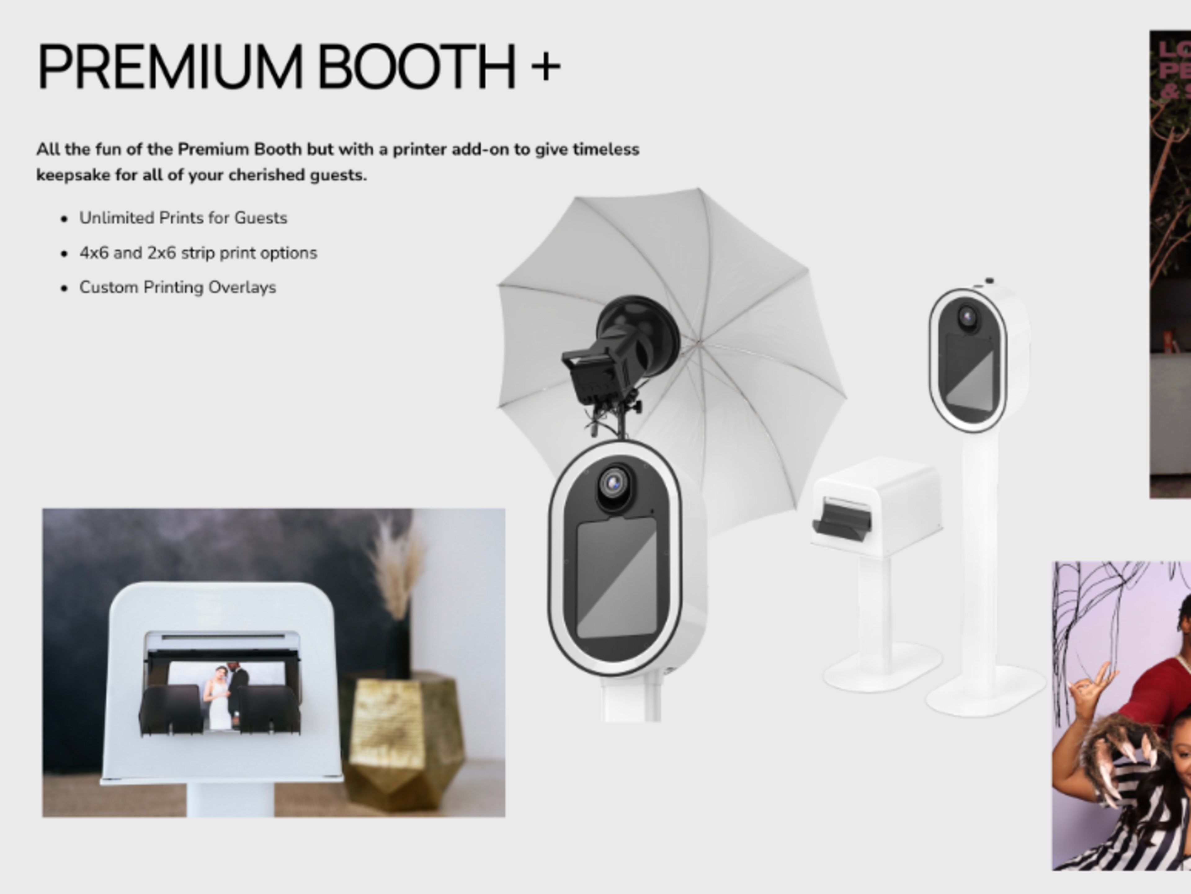 Premium Booth with Printer
