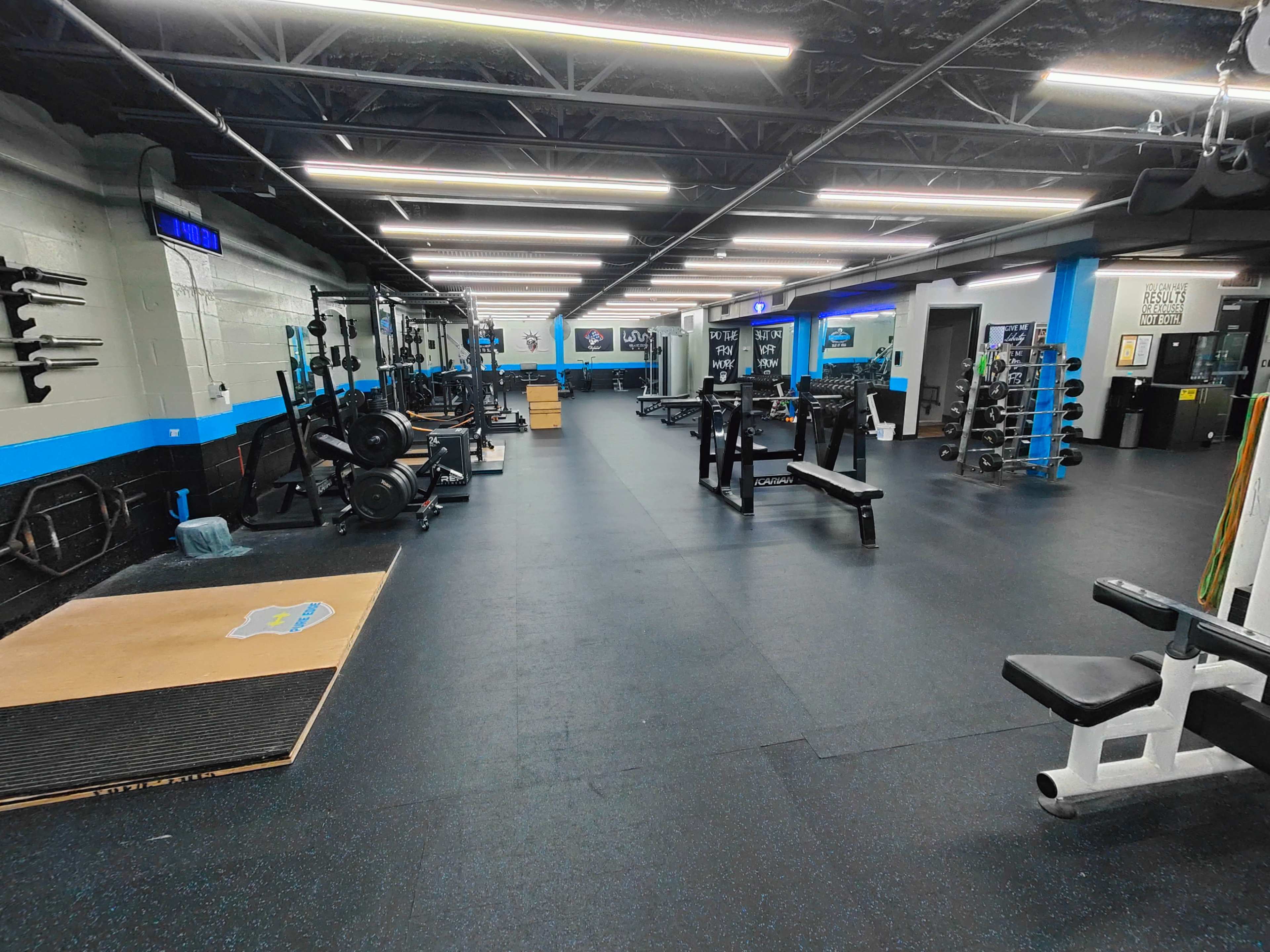 Private Training Gym with Bold Lighting and Colors Image in Pine Township, Wexford, PA
