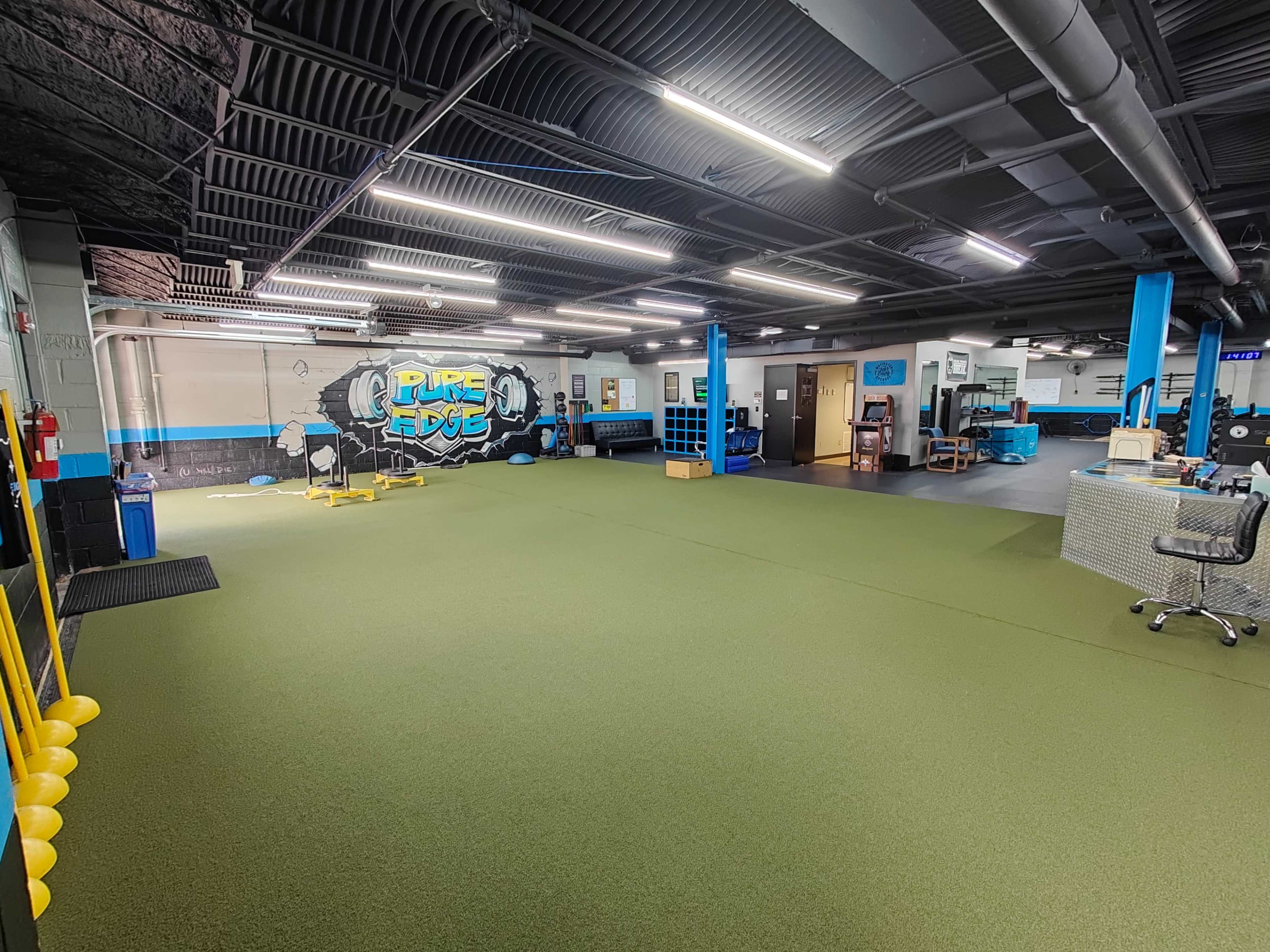 Private Training Gym with Bold Lighting and Colors Image in Pine Township, Wexford, PA